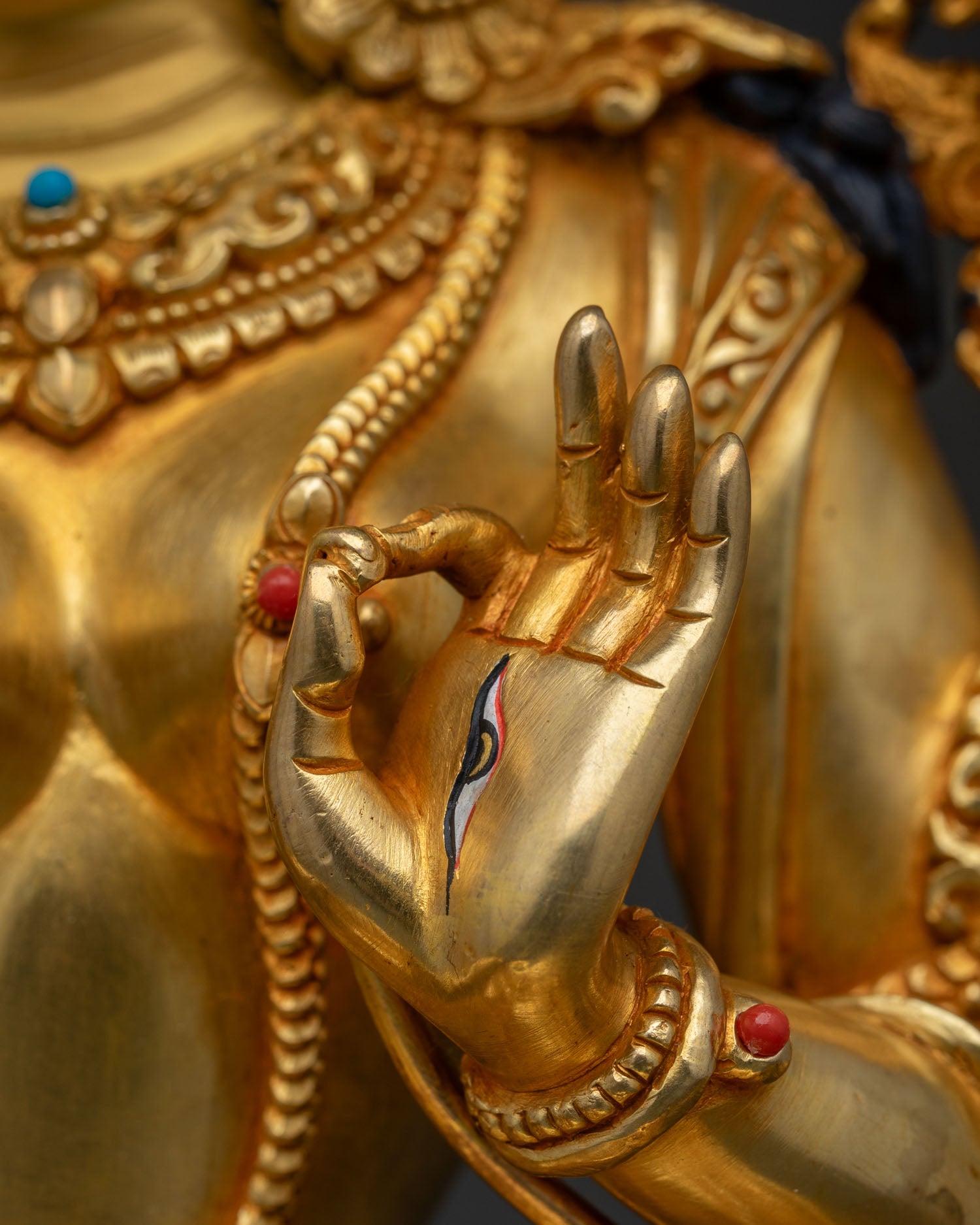 White Tara Statue | Seven-Eyed Longevity Goddess for Meditation