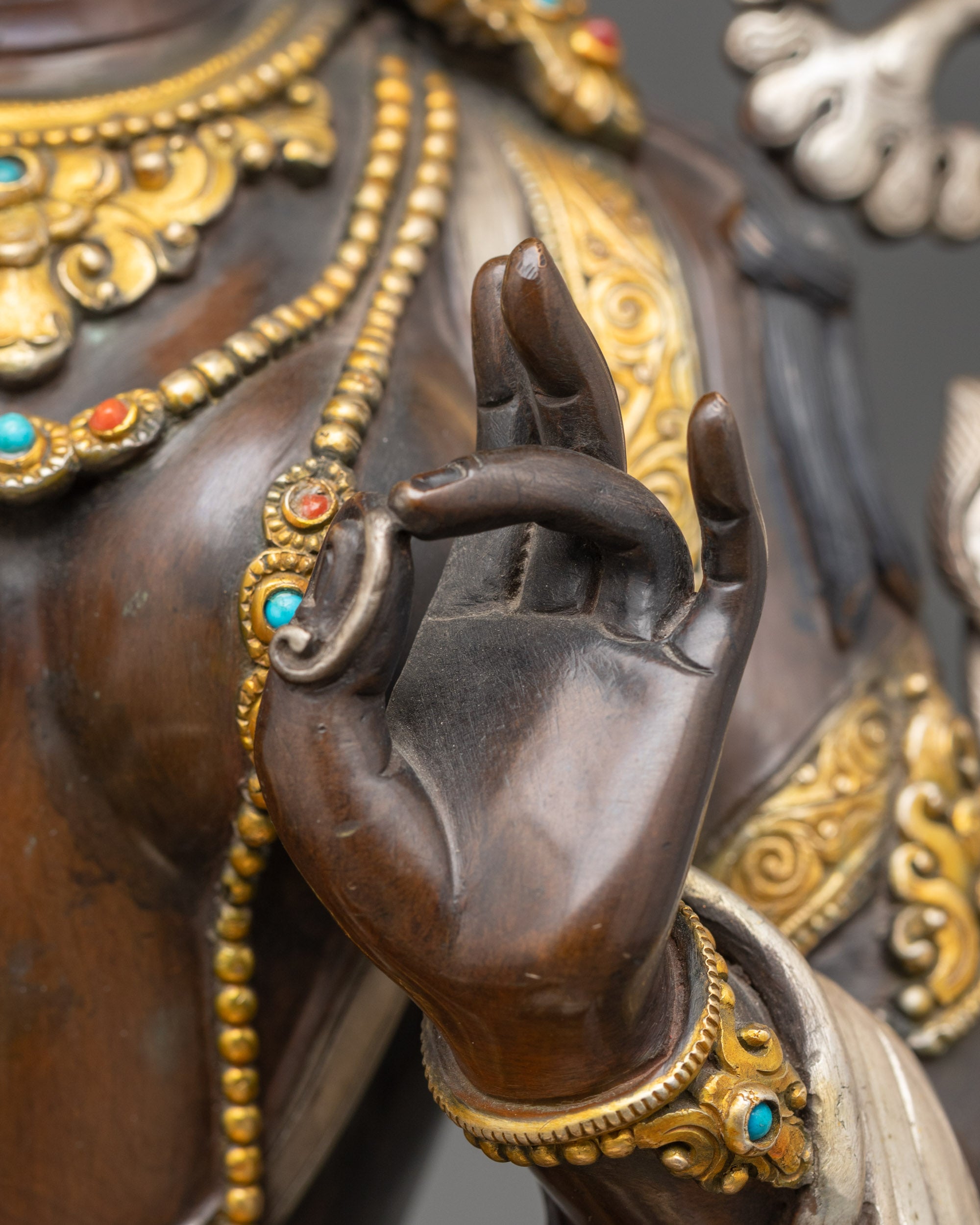 Green Tara Buddha Statue | Handcrafted Nepalese Copper Figurine for Meditation