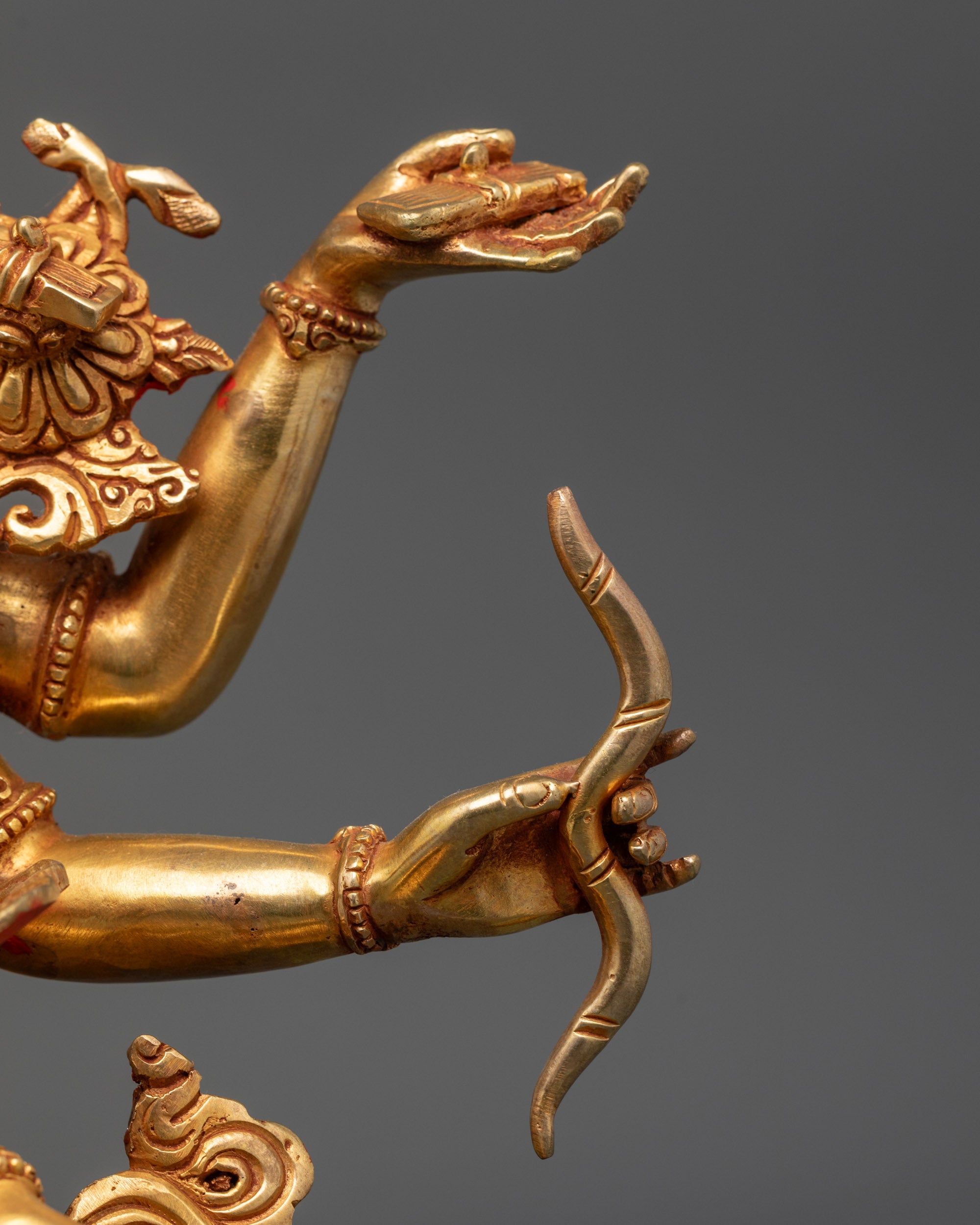 Exquisite Maha Manjushri Statue | Traditional Tibetan Buddhist Artwork
