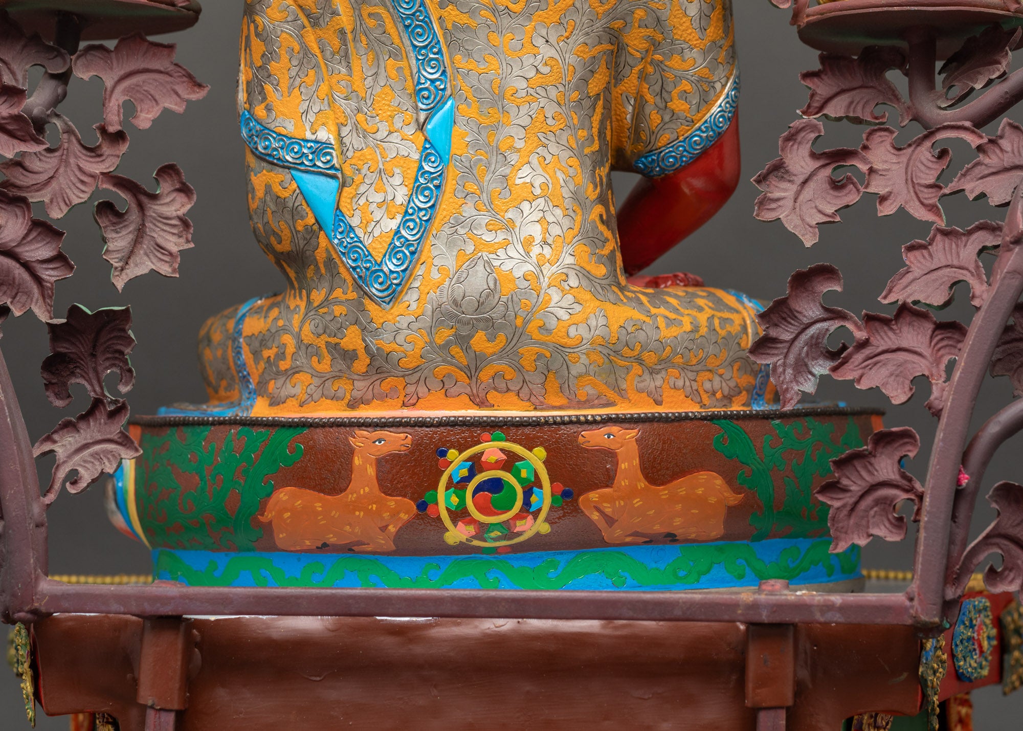 Amitabha Buddha and Five Dhyani Buddhas | Sacred Bodhi Tree Sculpture
