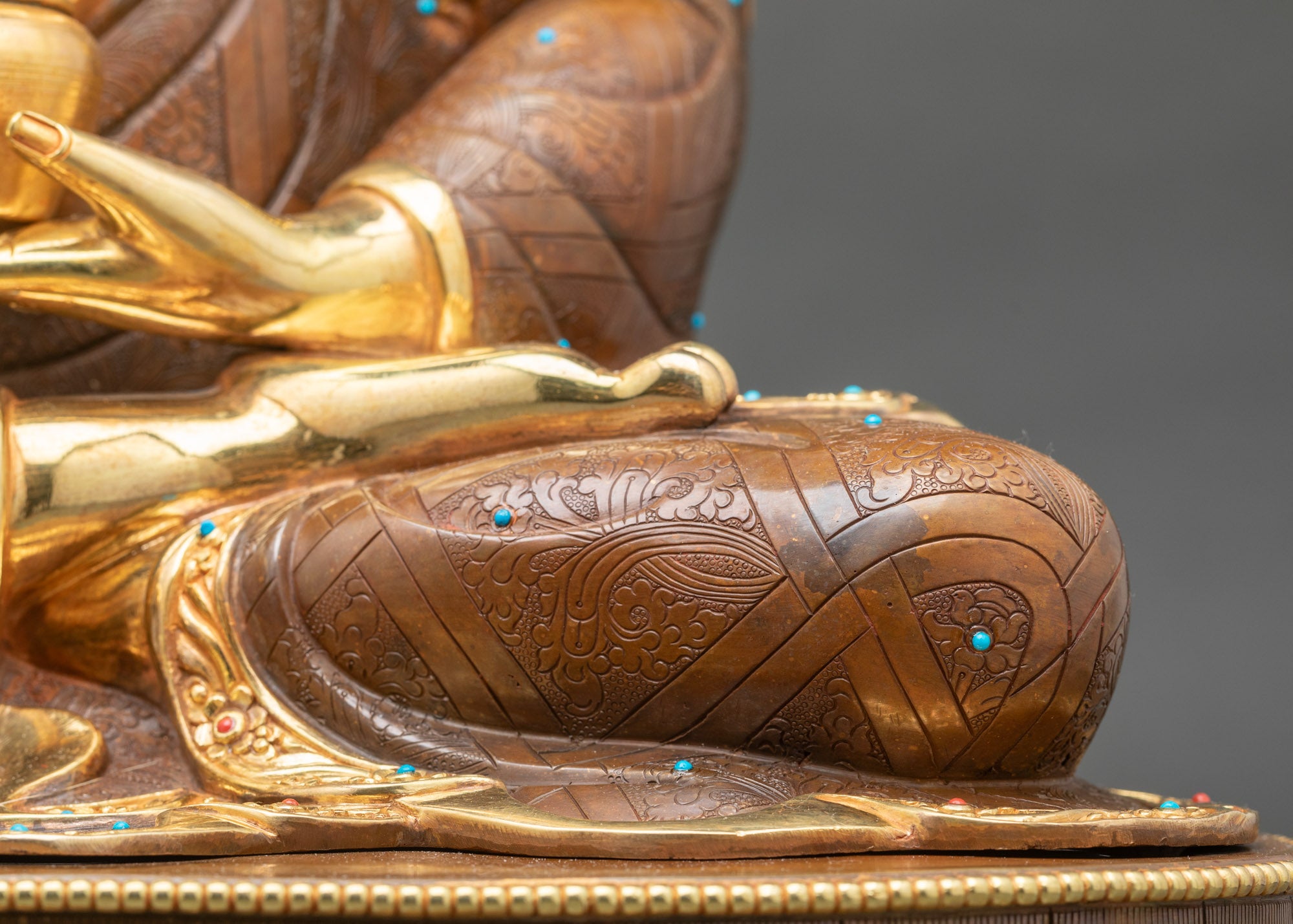 Handcrafted Buddha Statue | 24K Gold Fire-Gilded Buddhist Sculpture