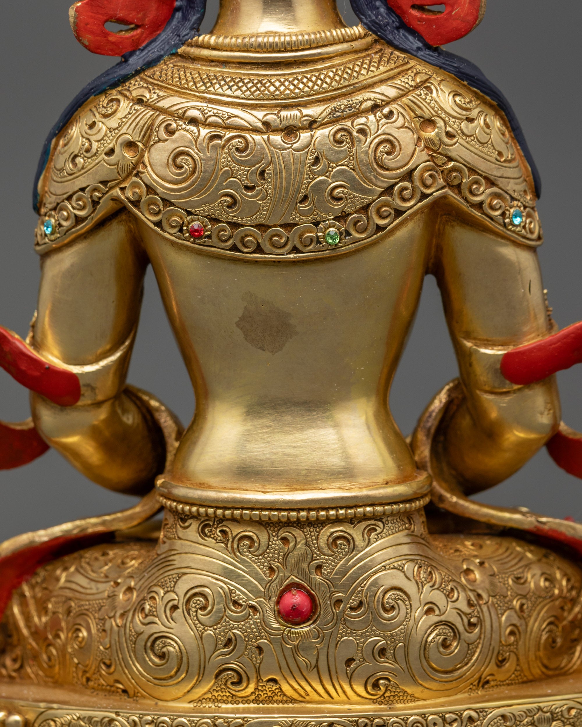 Longevity Deity Amitayus Sculpture | Authentic Tibetan Buddhist Artwork
