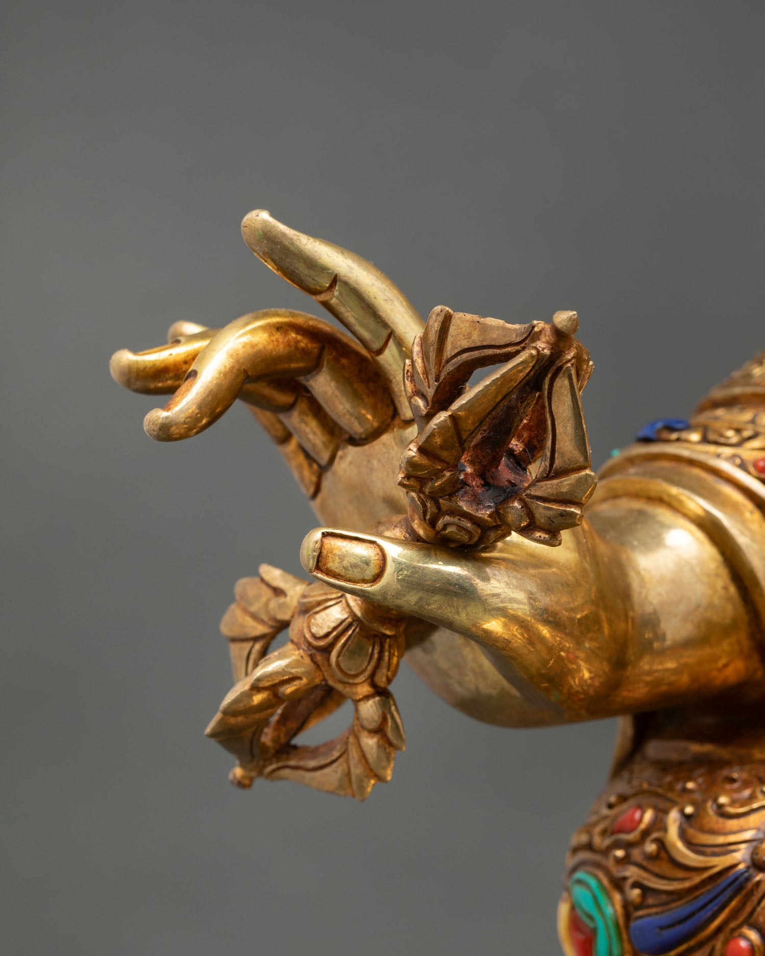 Guru Rinpoche Statue | Traditional Lost-Wax Cast Art from Nepal