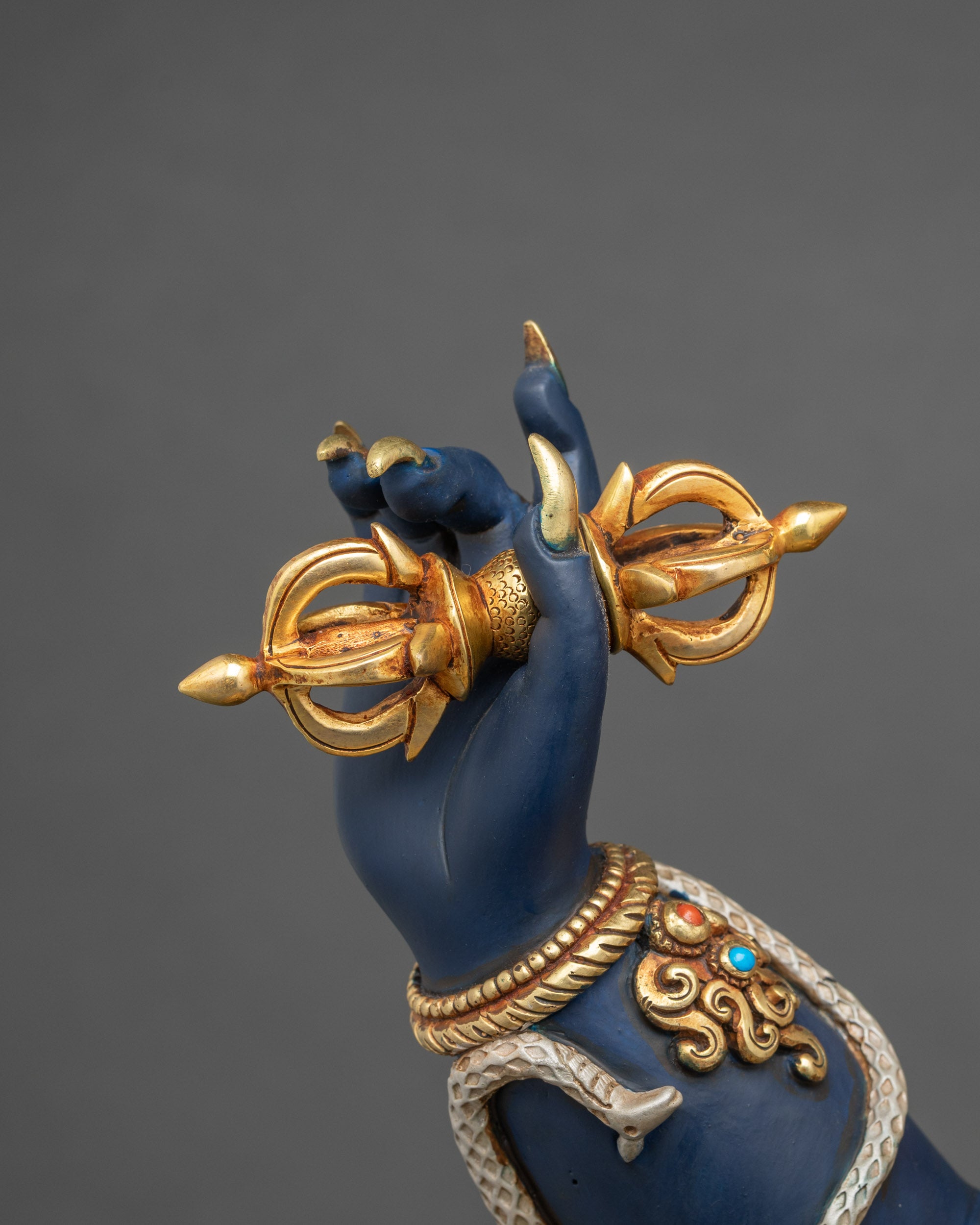 Wrathful Vajrapani Statue | Fierce Buddhist Guardian of the Dharma