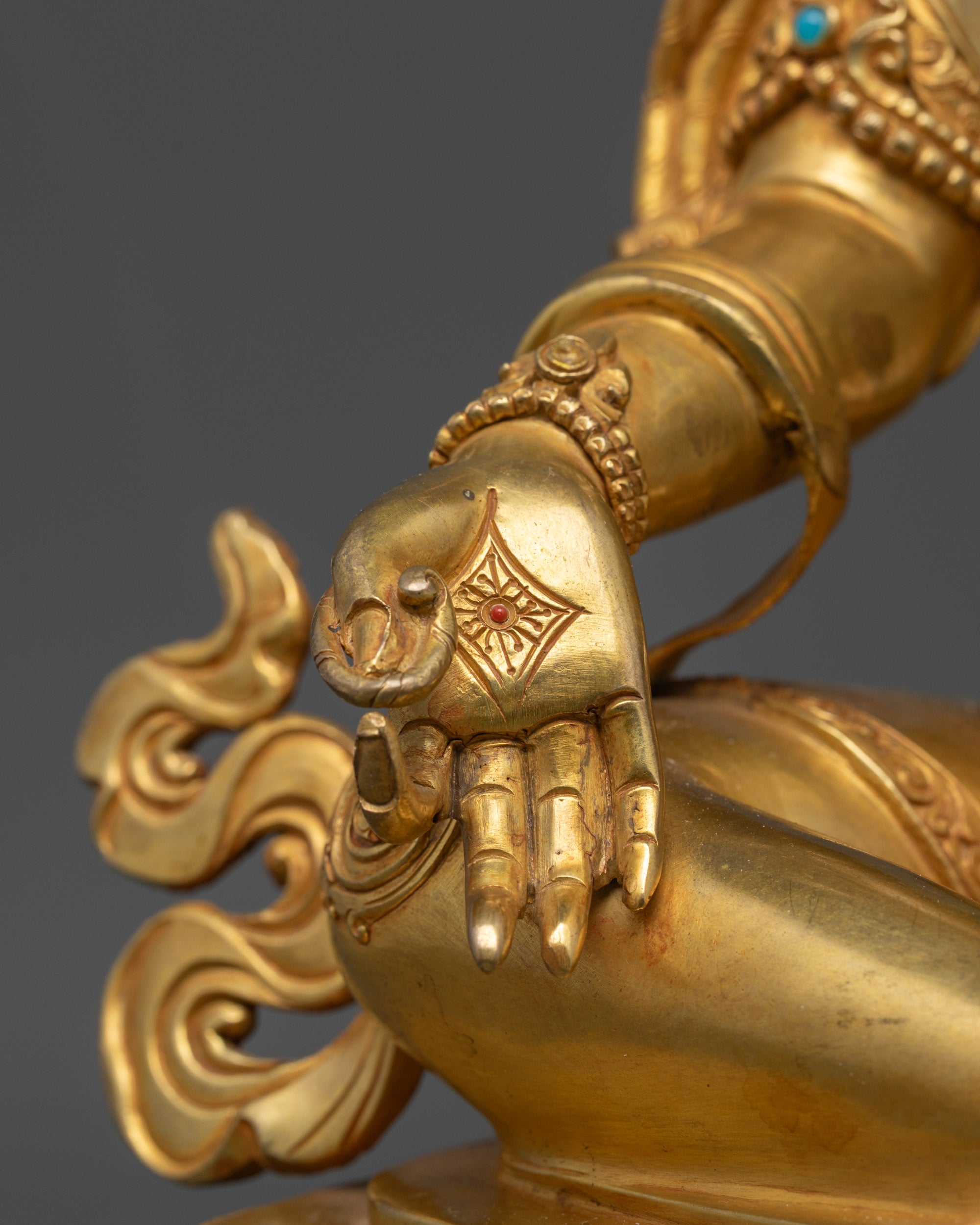 Green Tara Idol for Altar | Nepalese Buddhist Statue for Protection