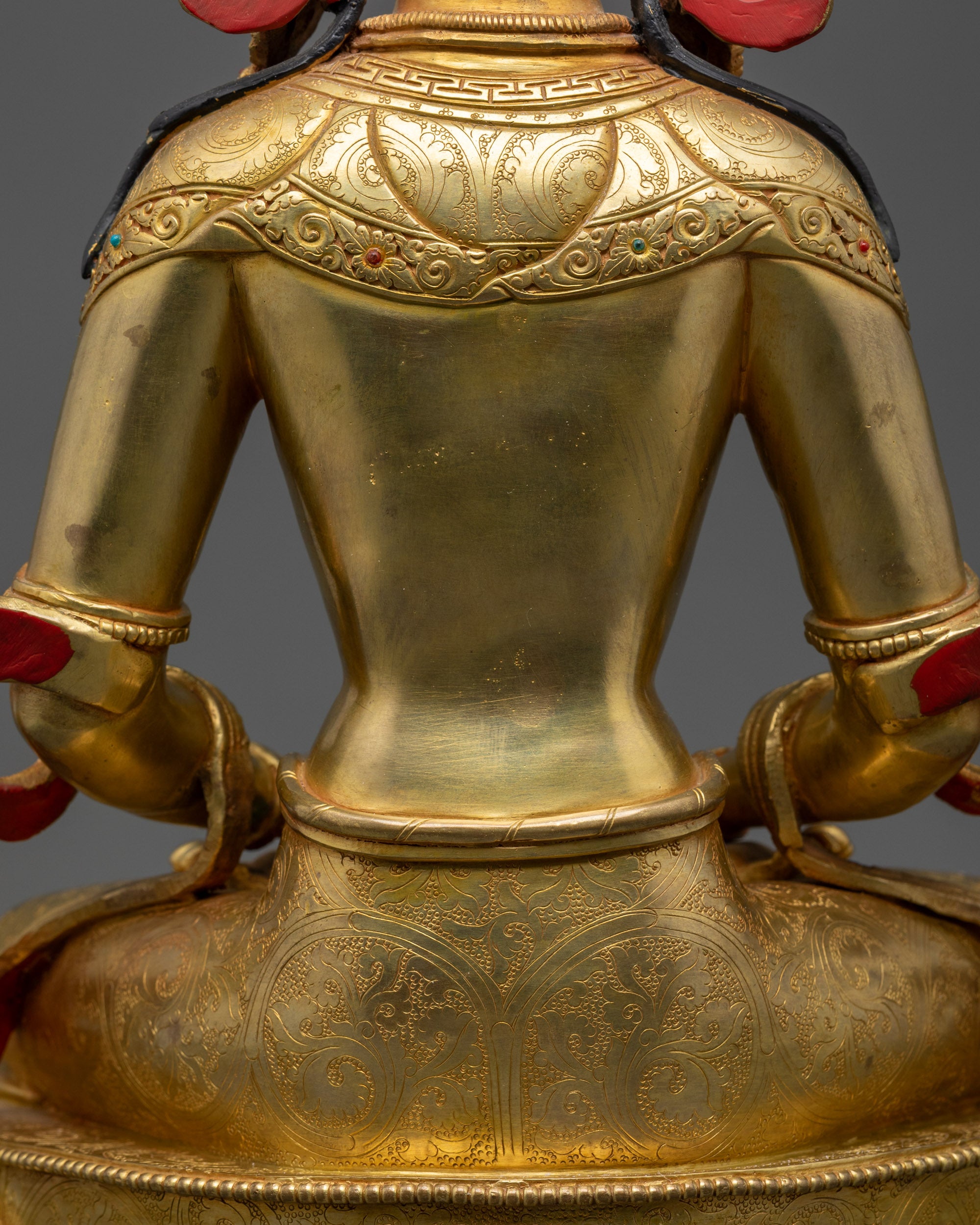 Shop Amitayus Sculpture | 24K Gold-Gilded Tibetan Longevity Deity Idol