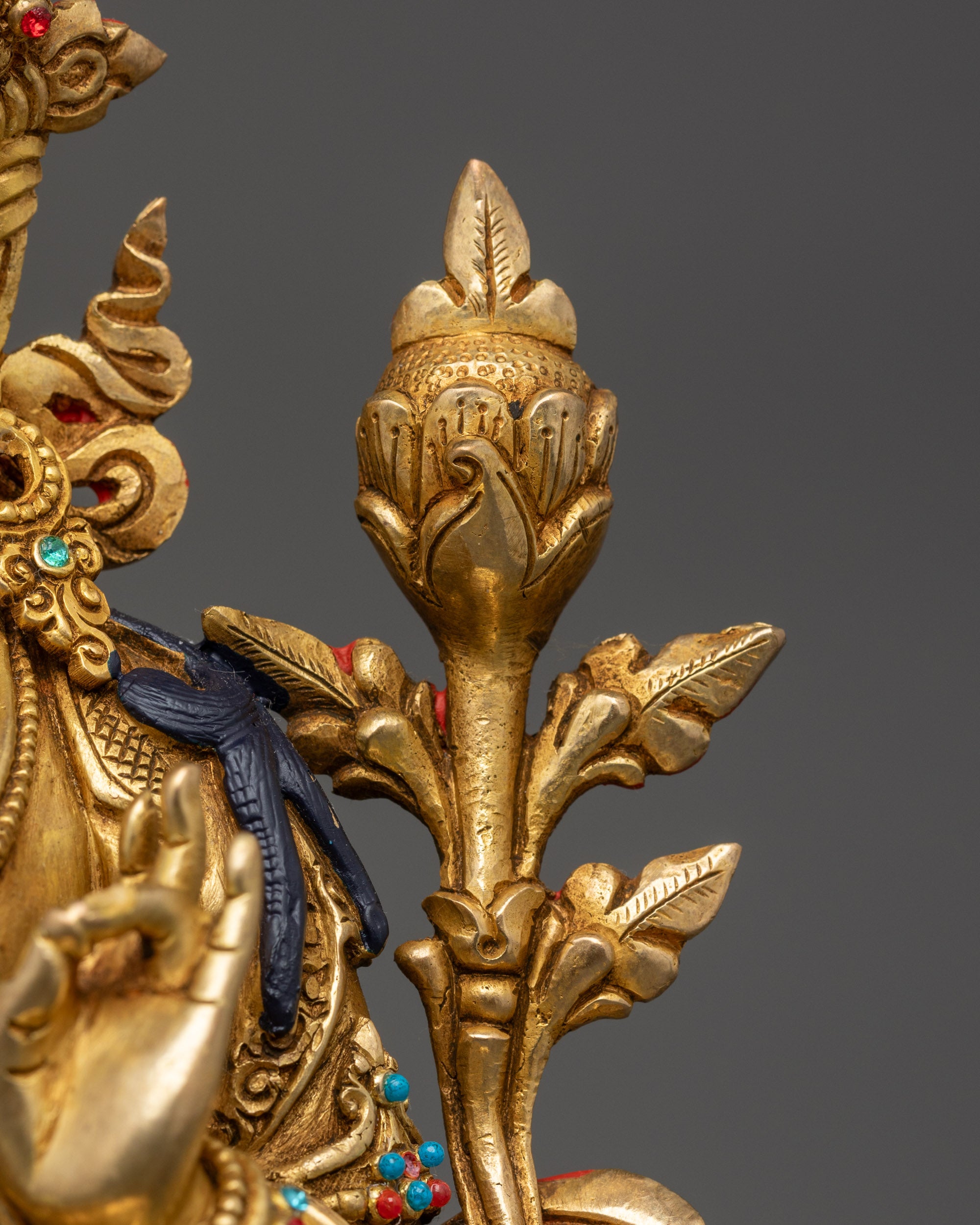 Compassionate Green Tara Statue | Buddhist Sculpture for Altar Decor