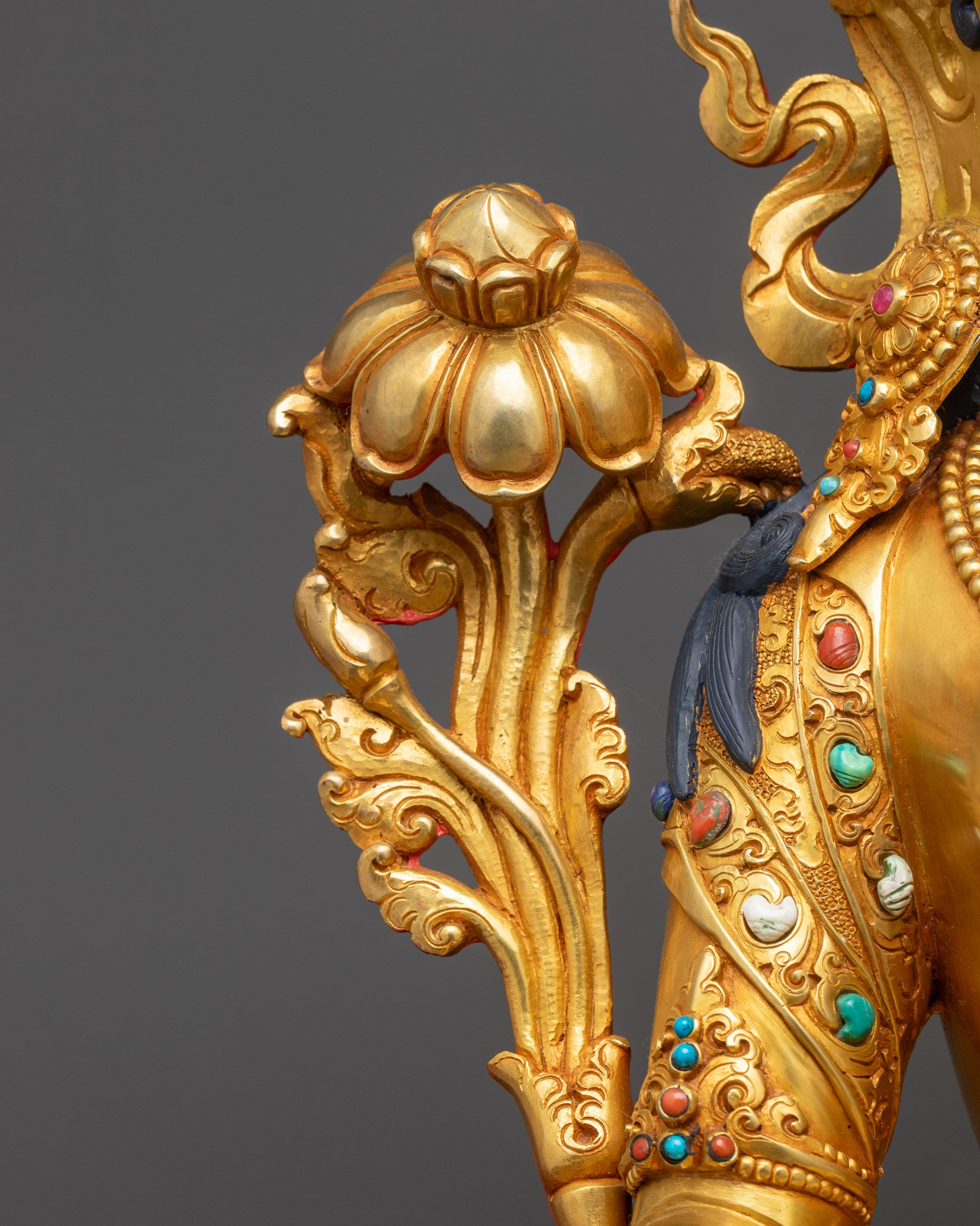 Handmade Green Tara Statue | Exquisite Handcrafted Tibetan Tara Sculpture