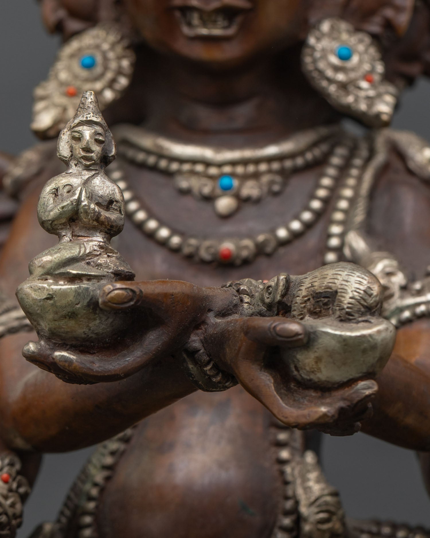 Large Oxidized Hevajra Statue | Tibetan Buddhist Artwork