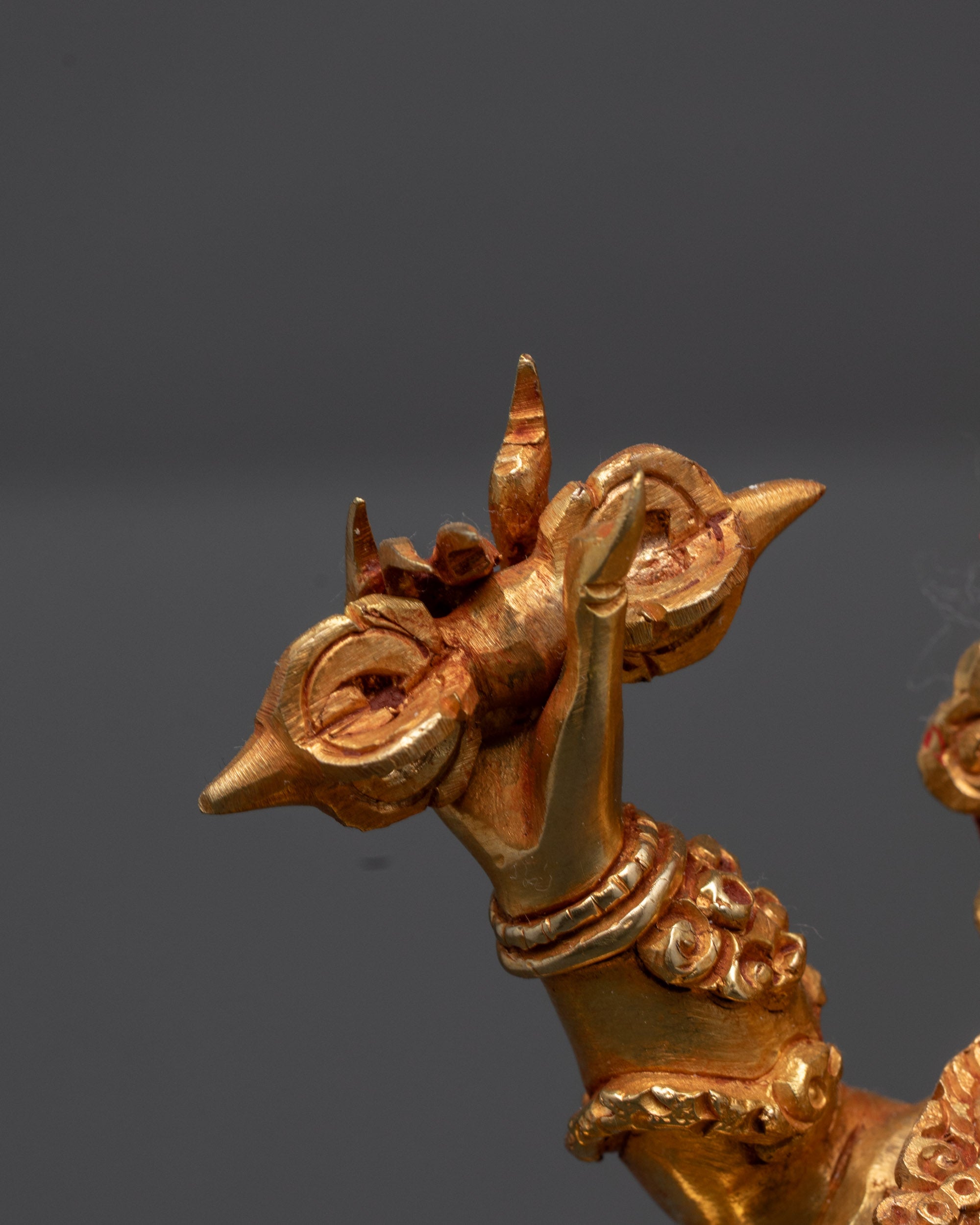 Hand-Carved Guru Dragpo Sculpture | Fierce Form of Guru Rinpoche