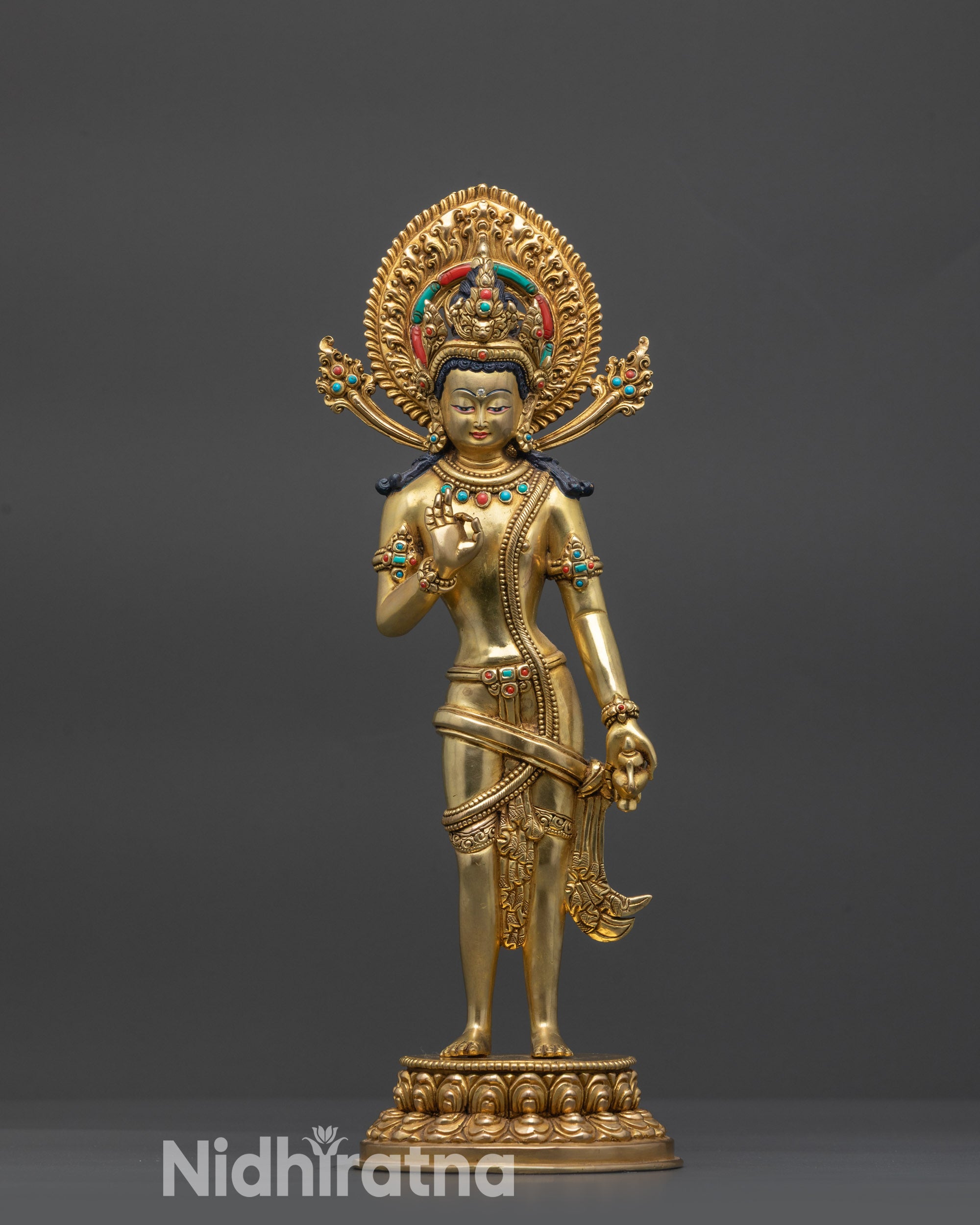 Eight Bodhisattvas Statue Collection | Traditional Nepalese Artistry