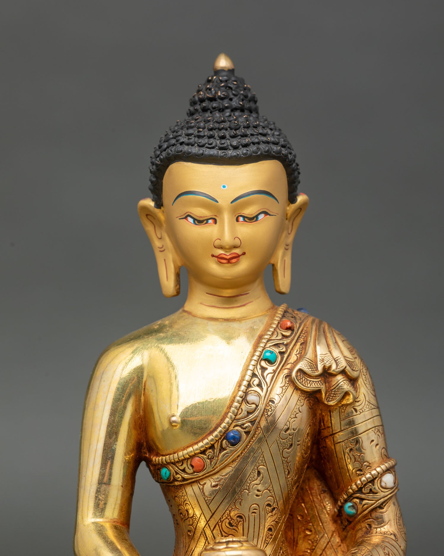 Three Buddha Sculpture Set – Handmade Meditation Altar Figures