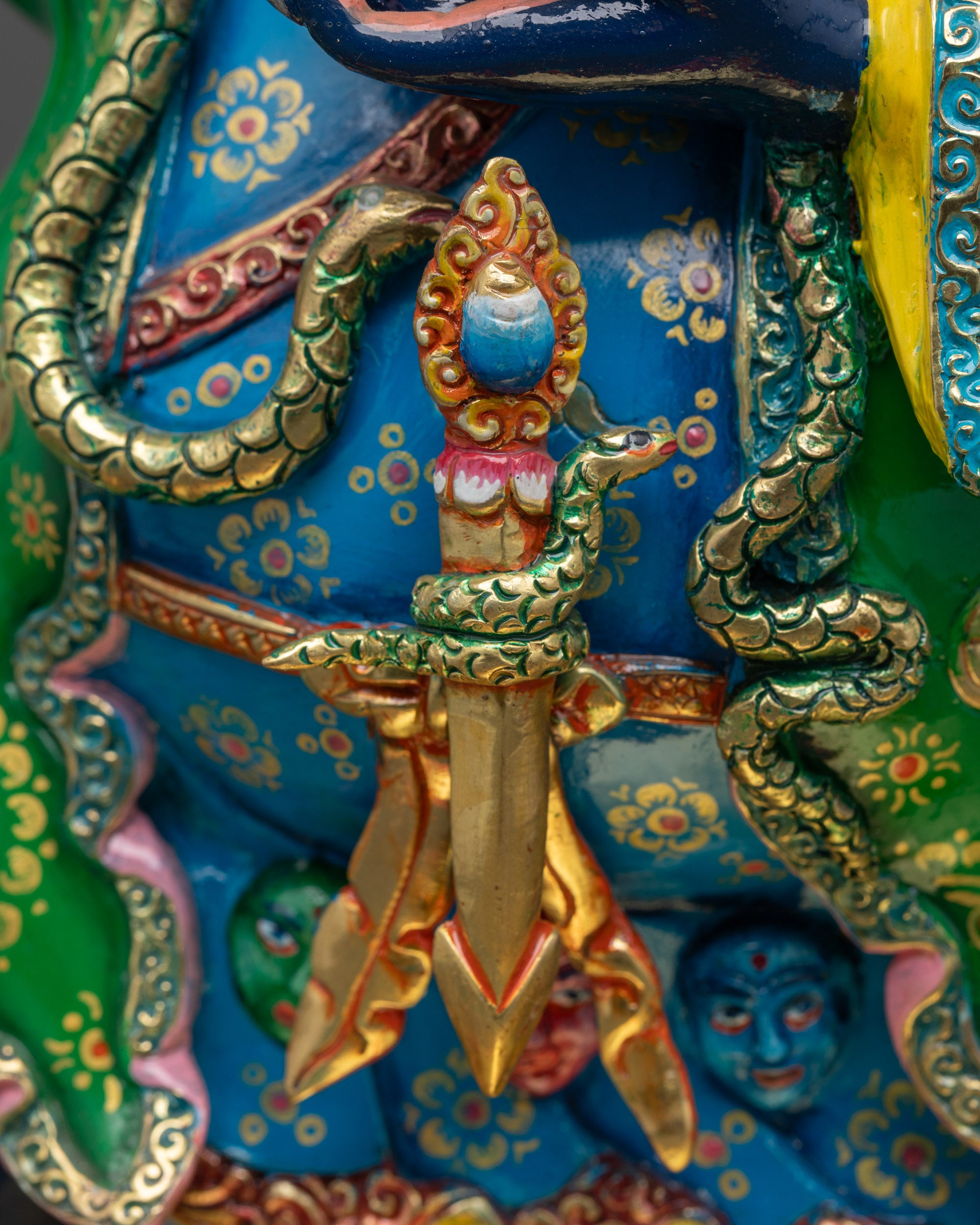 Mahakala Bernagchen Statue | Lost Wax Crafted Wrathful Deity Nepal