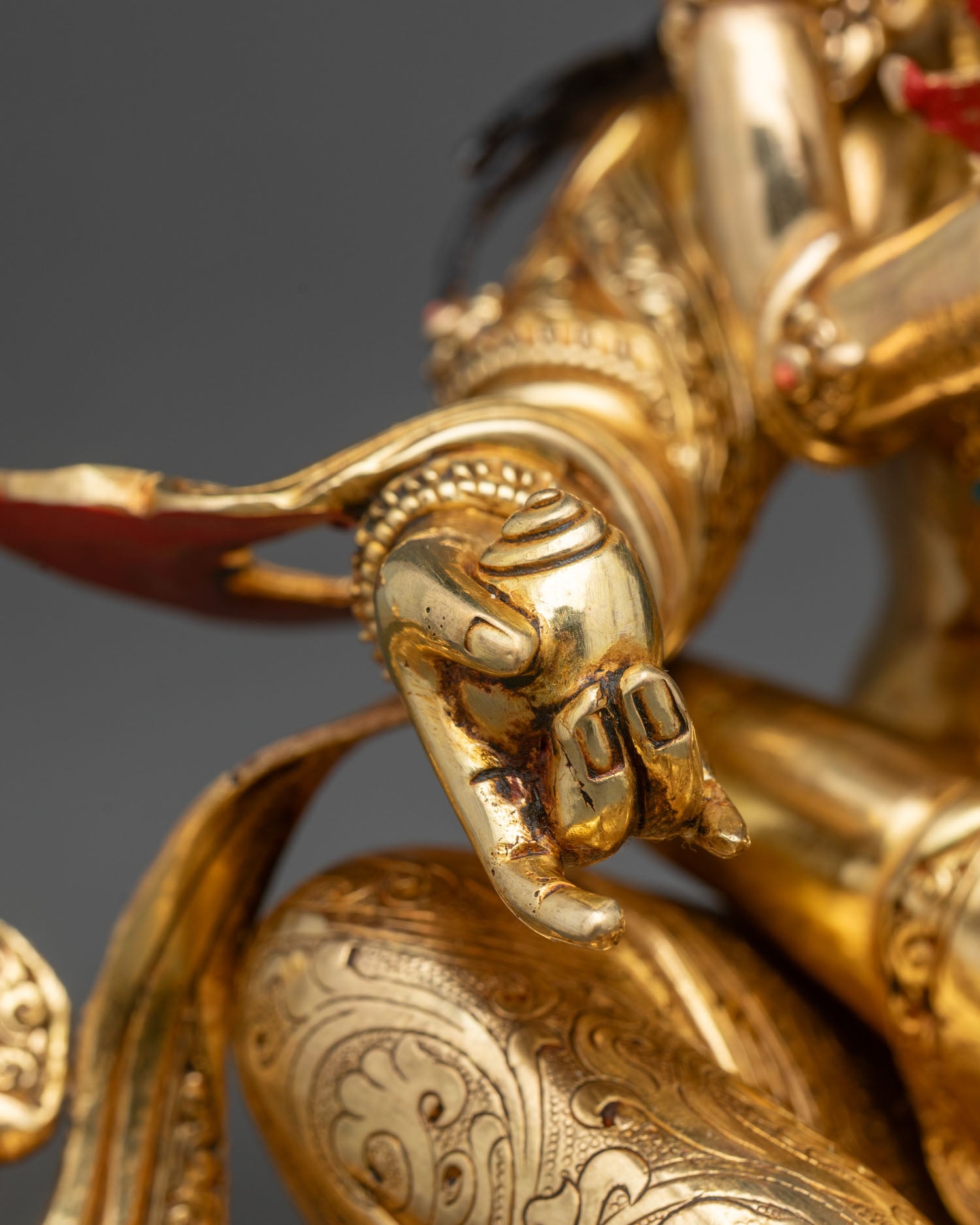 Green Dzambhala Statue | Buddhist Wealth Deity