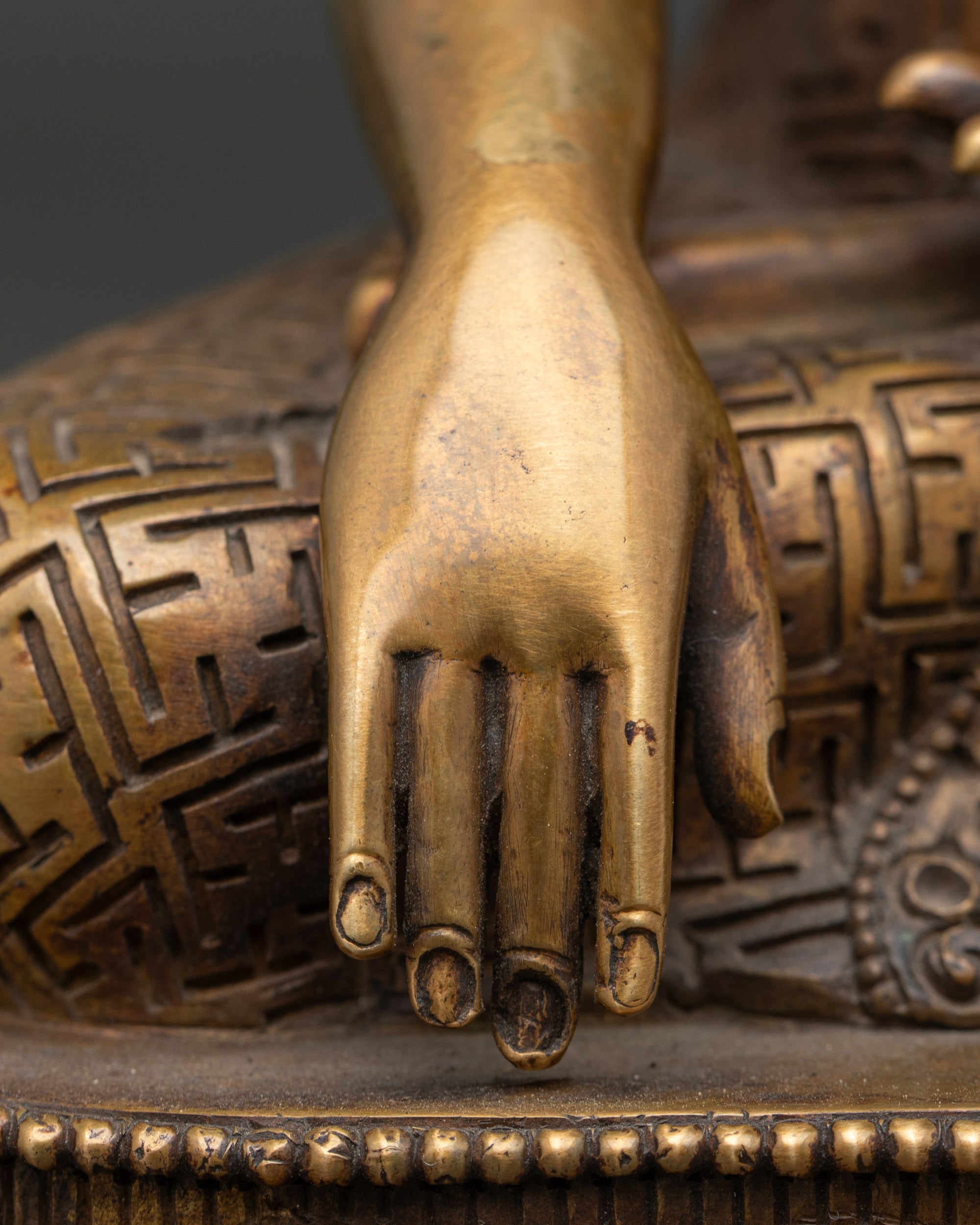 Shakyamuni Buddha Statue with Antique Finish | Nepali Handcraft
