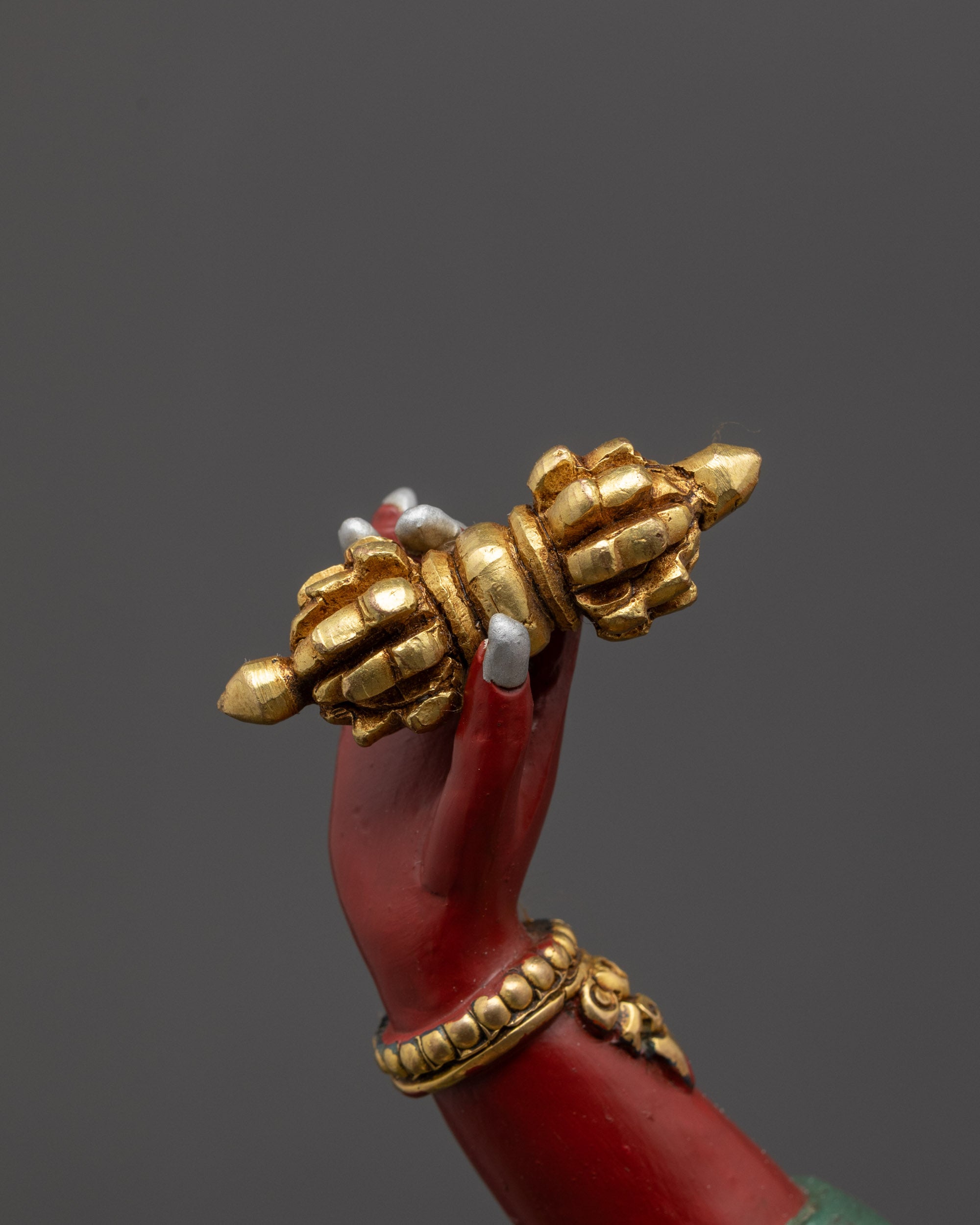 Hand-painted Dorje Drolo Statue | Fierce Deity for Courage and Blessings