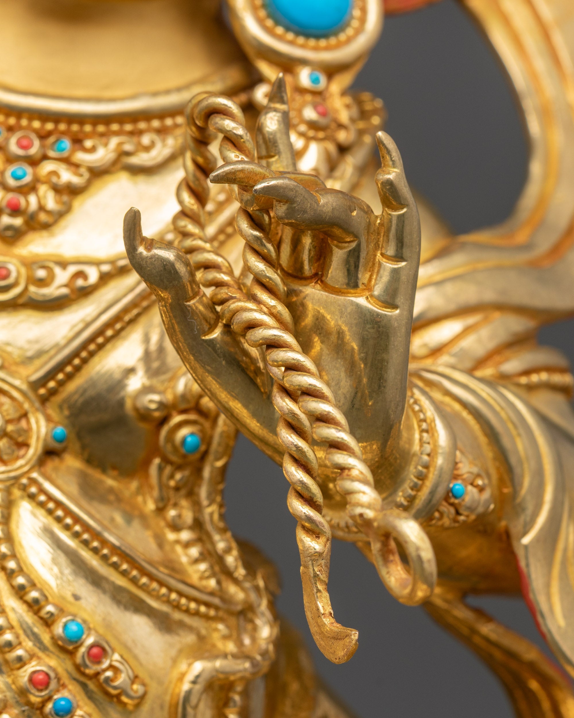 Nepalese Vajrapani Sculpture | Powerful Tibetan Deity for Home Altar