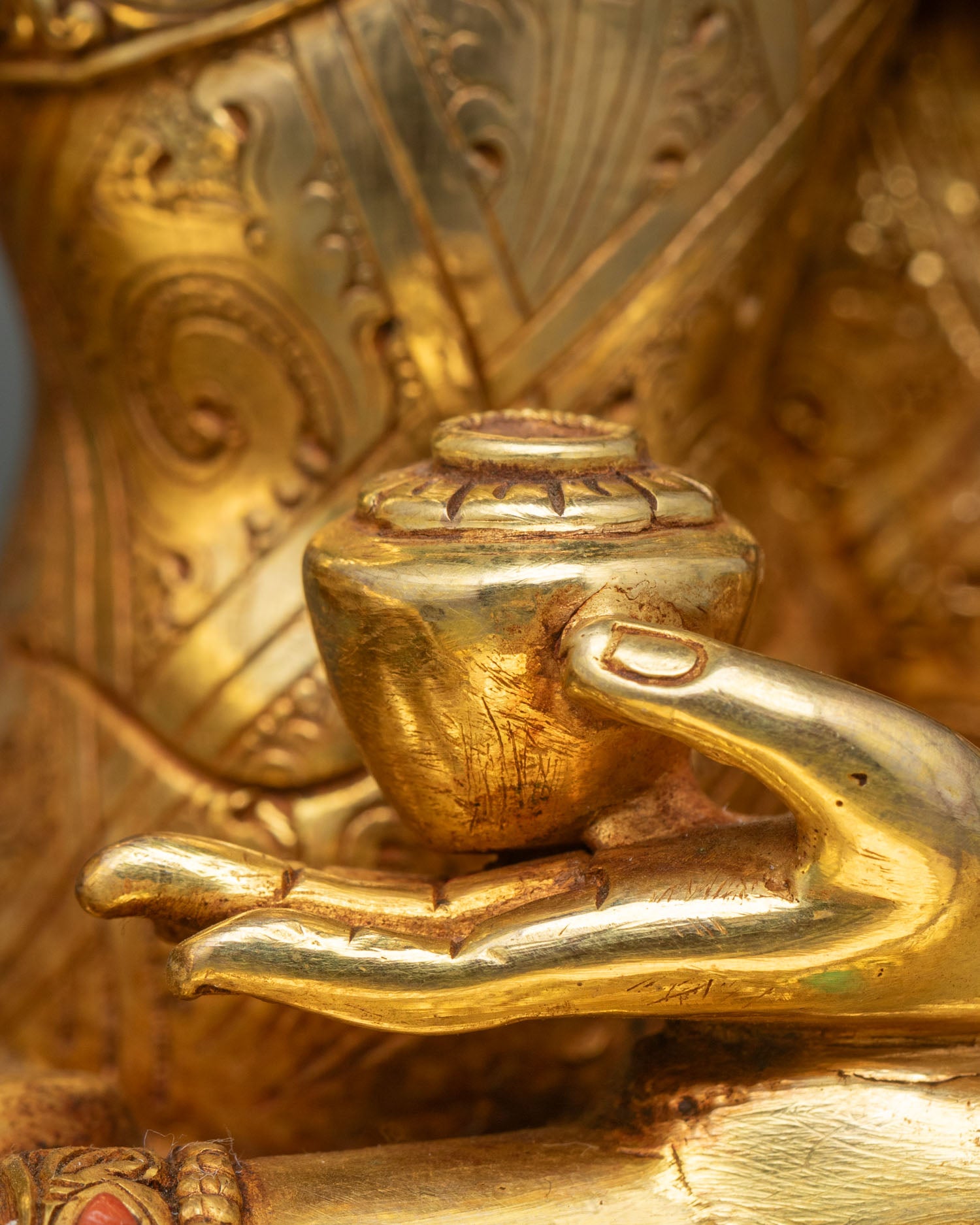 Three Buddha Sculpture Set – Handmade Meditation Altar Figures