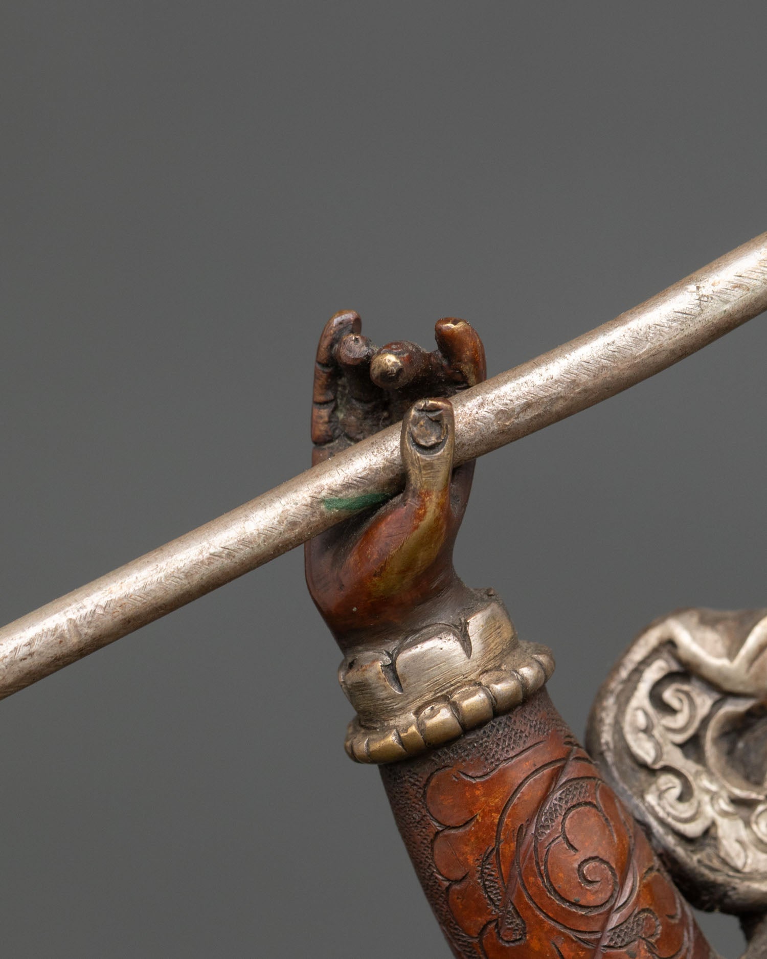 King Gesar of Ling – Oxidized Copper Buddhist Warrior Statue