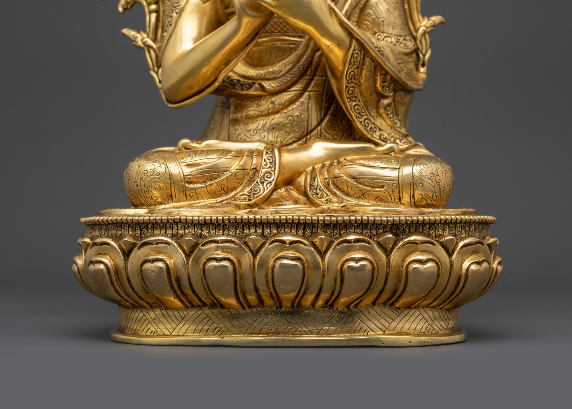 Authentic Tsongkhapa Statue Set | Traditional Buddhist Craftsmanship