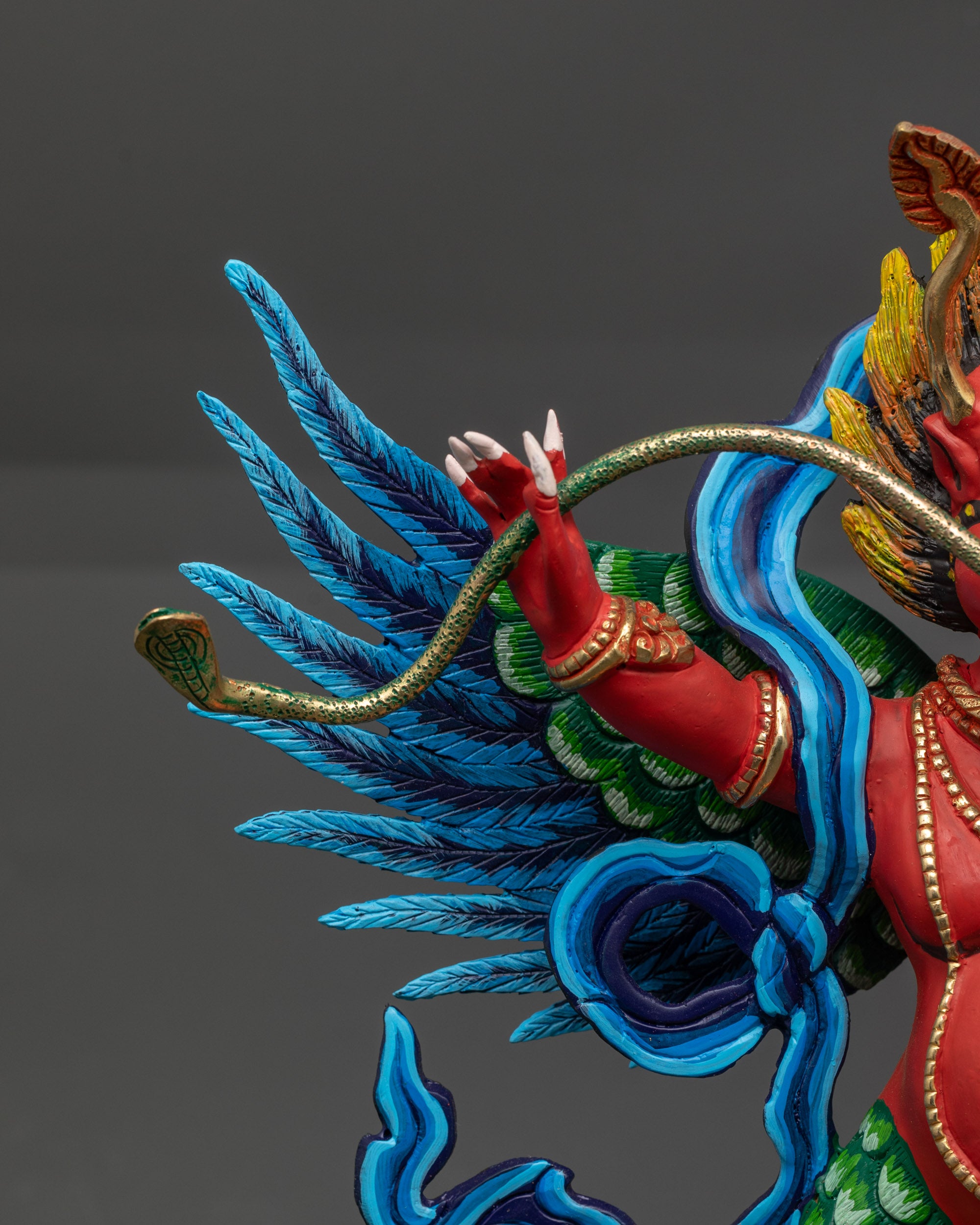 Divine Garuda Sculpture | Sacred Bird Deity Handmade Himalayan Artwork