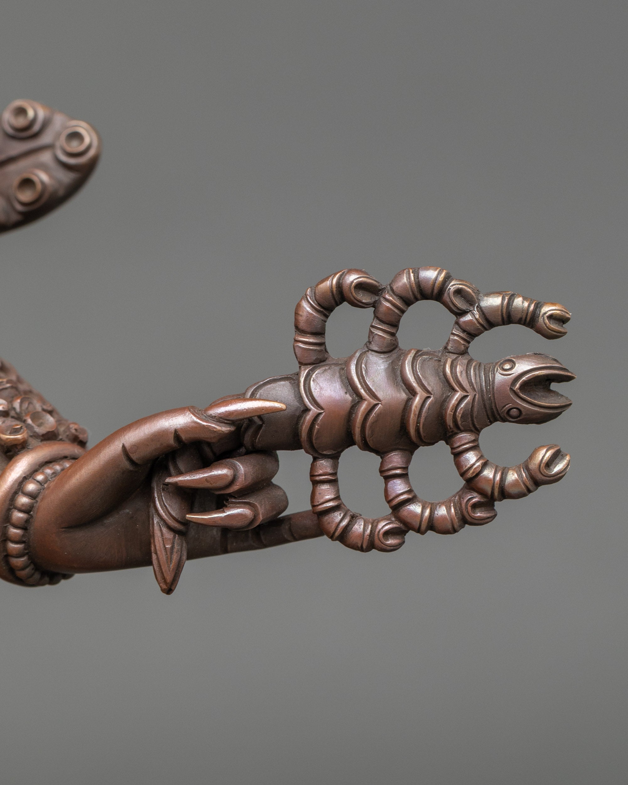 Oxidized Copper Guru Dragpo Statue | Wrathful Enlightened Master