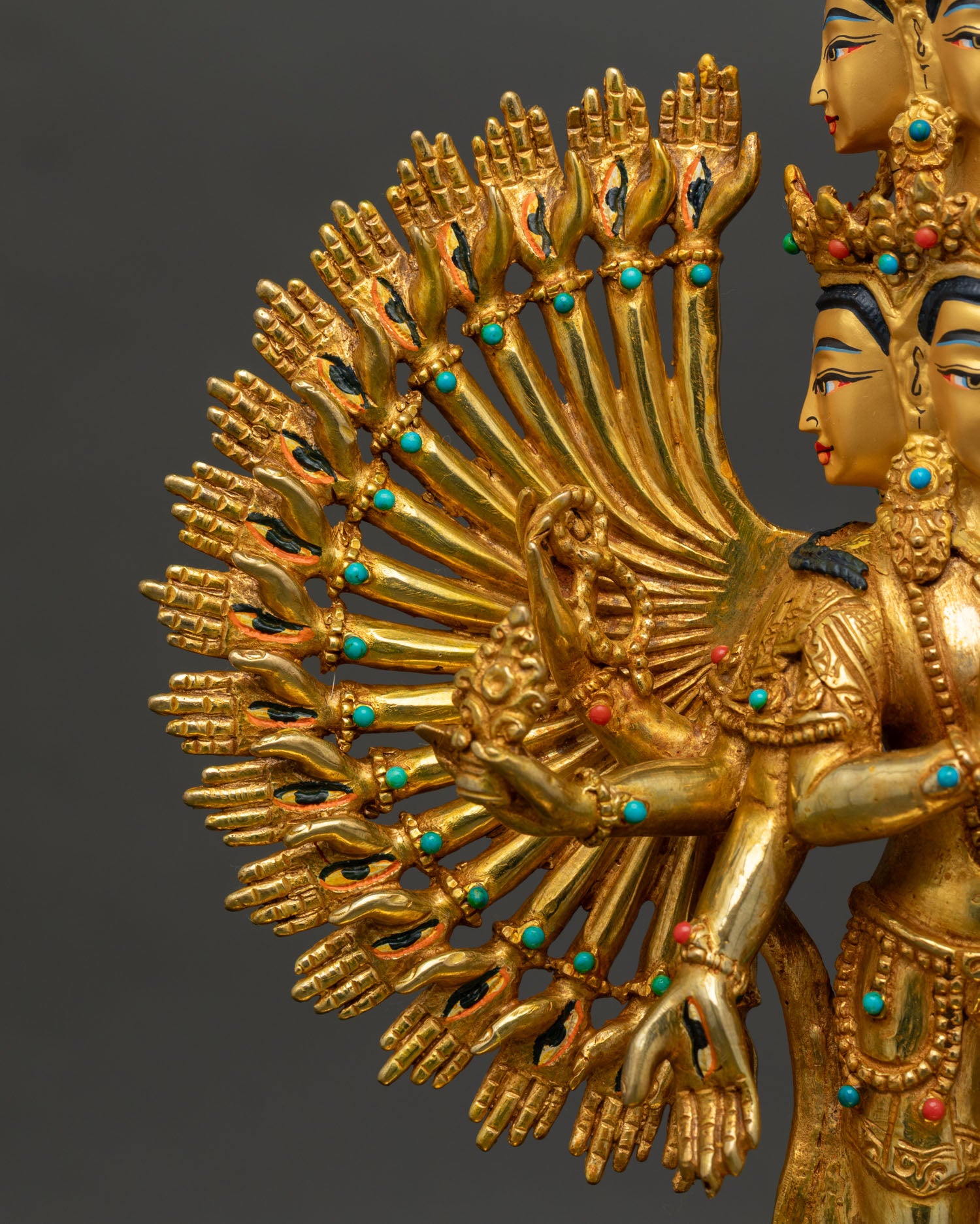 1000 Armed Chenrezig Statue | Handmade Tibetan Art