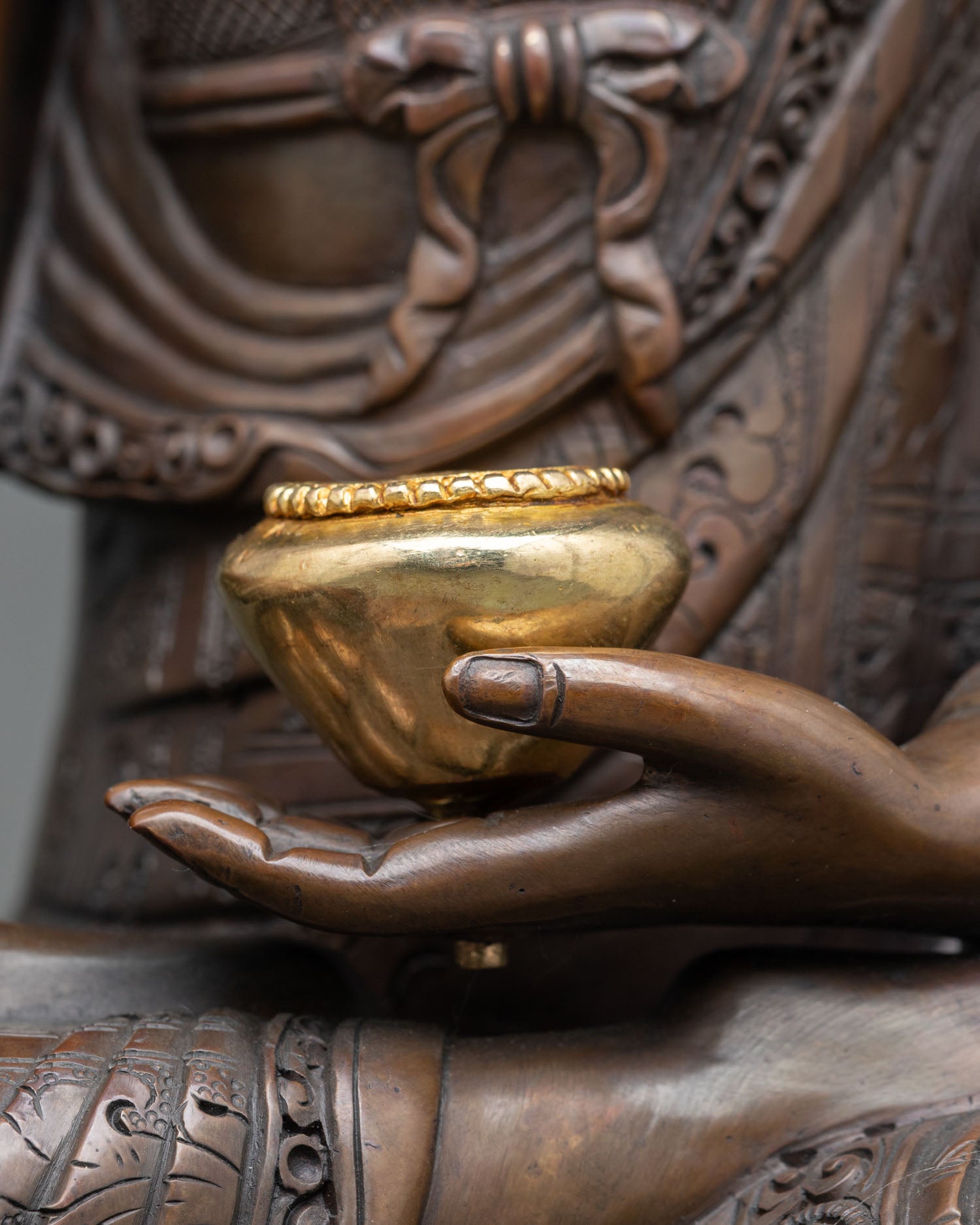 Buddha Statue | Oxidized Copper Meditation Sculpture