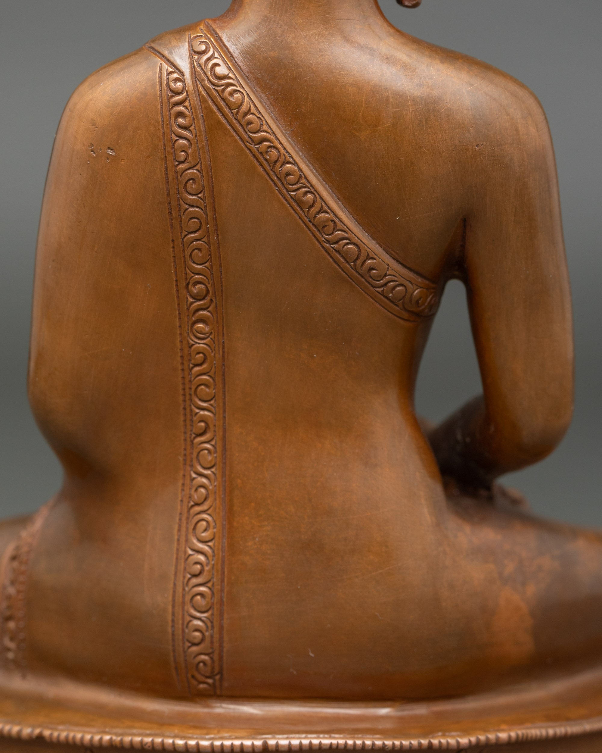 Amitabha Buddha Statue | Handcrafted Nepalese Copper and Gold Meditation Sculpture