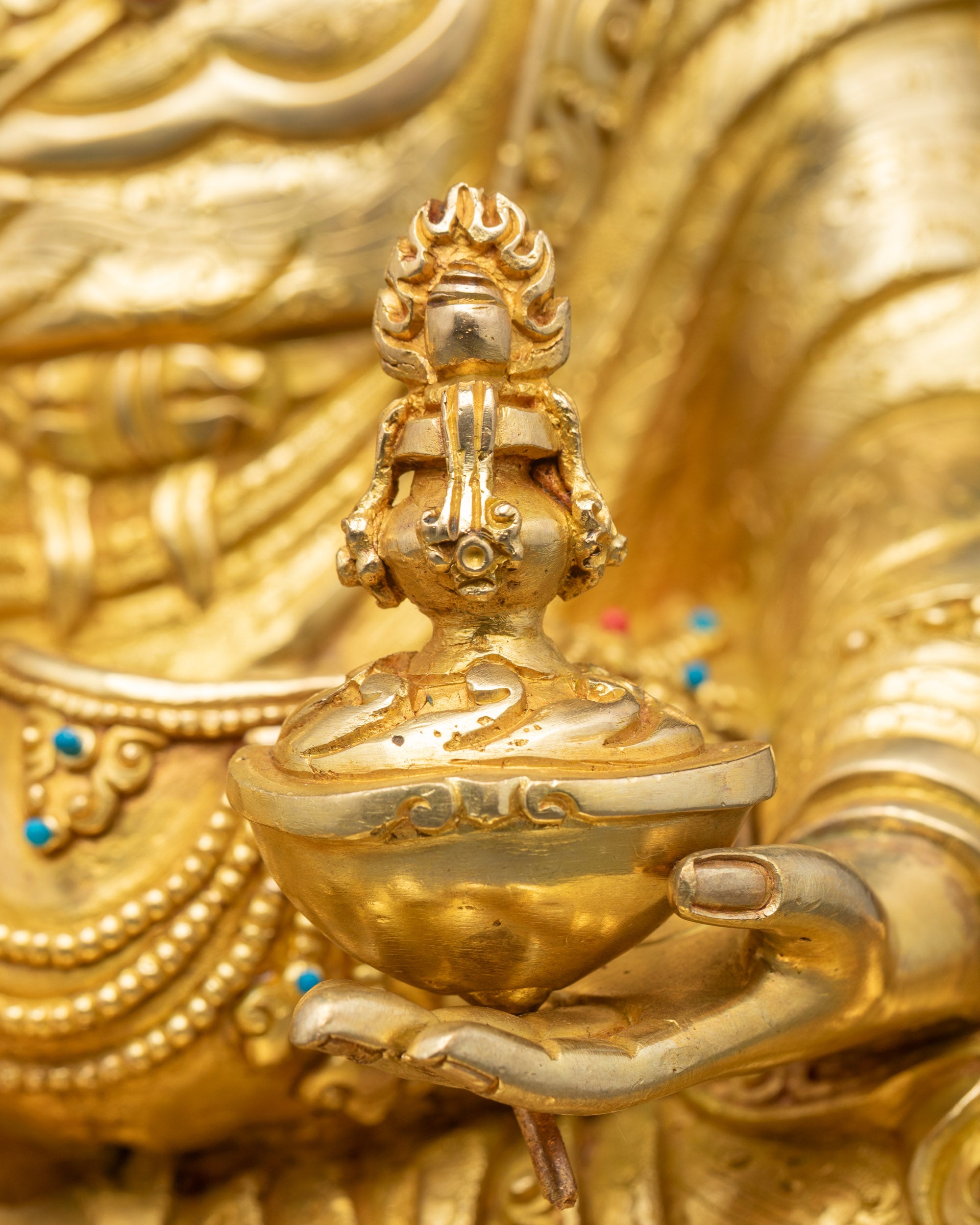 Guru Padmasambhava Yab Yum Sculpture | Tibetan Buddhist Icon