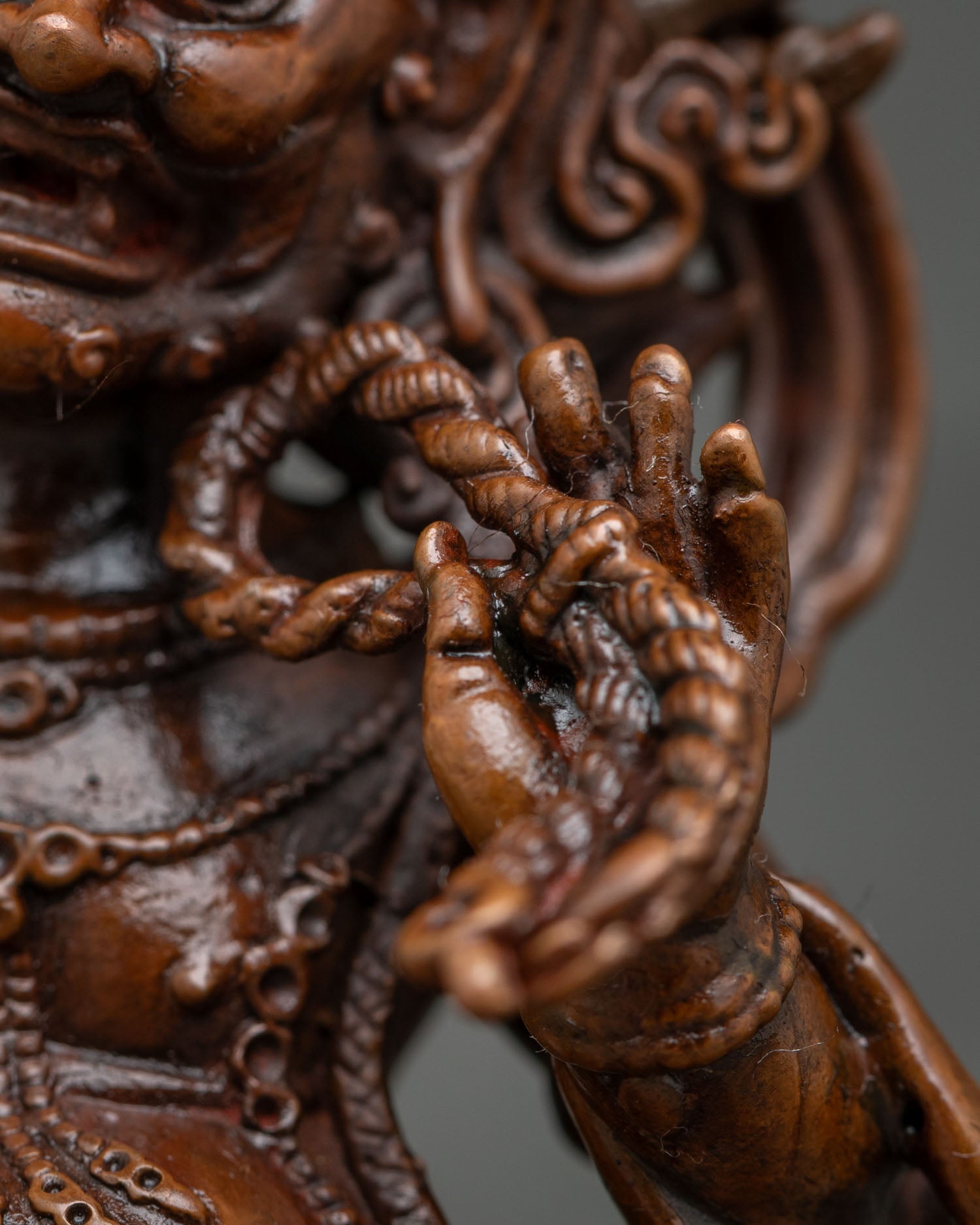 Oxidized Vajrapani Statue | Symbol of Enlightment
