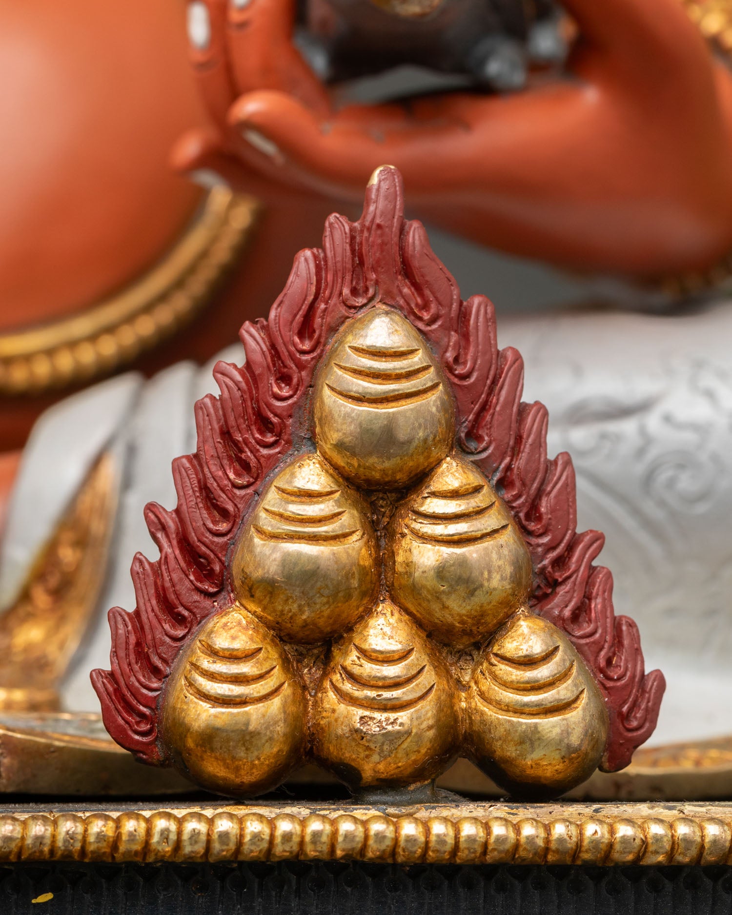 Yellow Dzambhala Copper Statue | Buddhist Guardian of Abundance