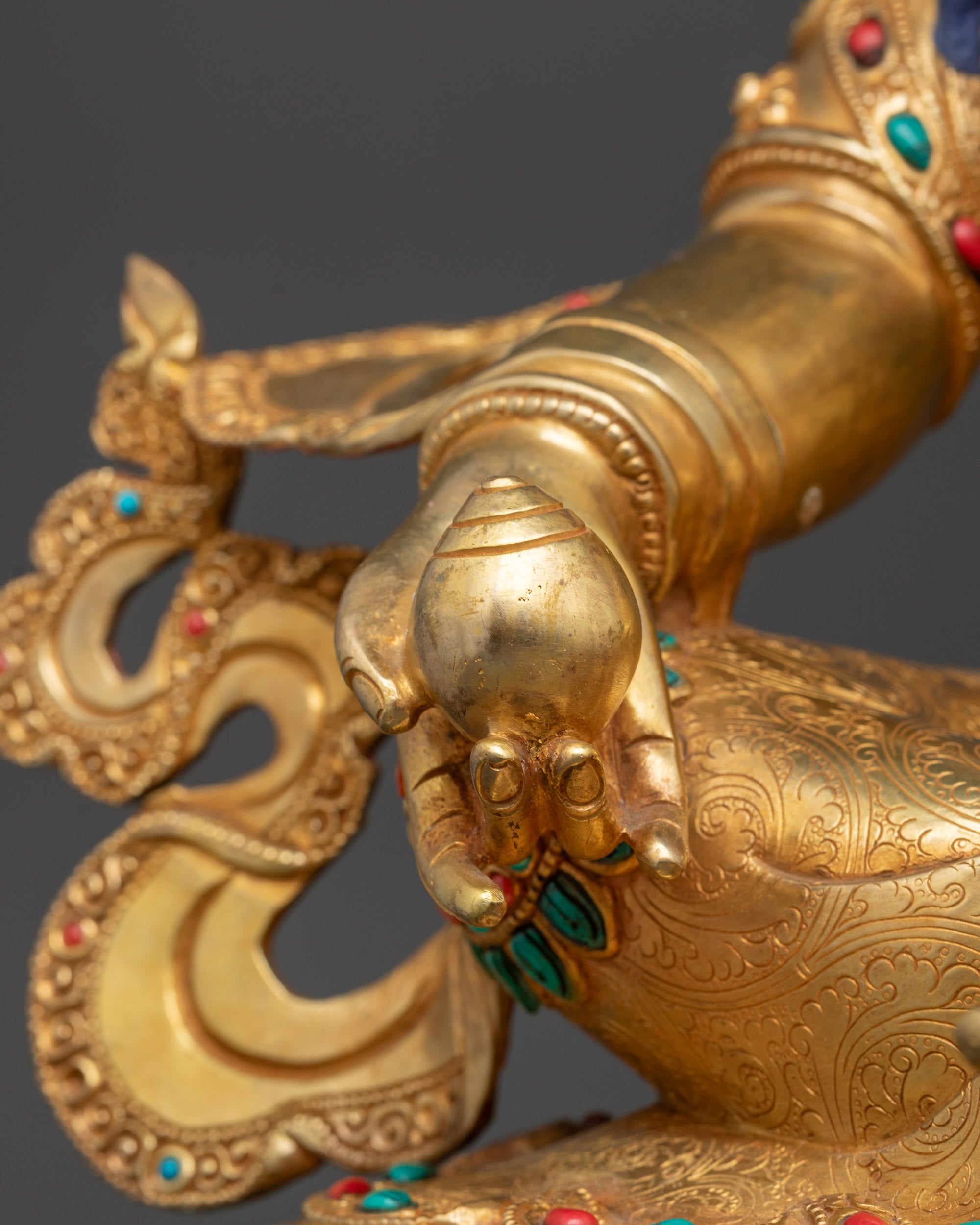 Divine Dzambhala Sculpture | Handmade Tibetan God of Wealth for Altar