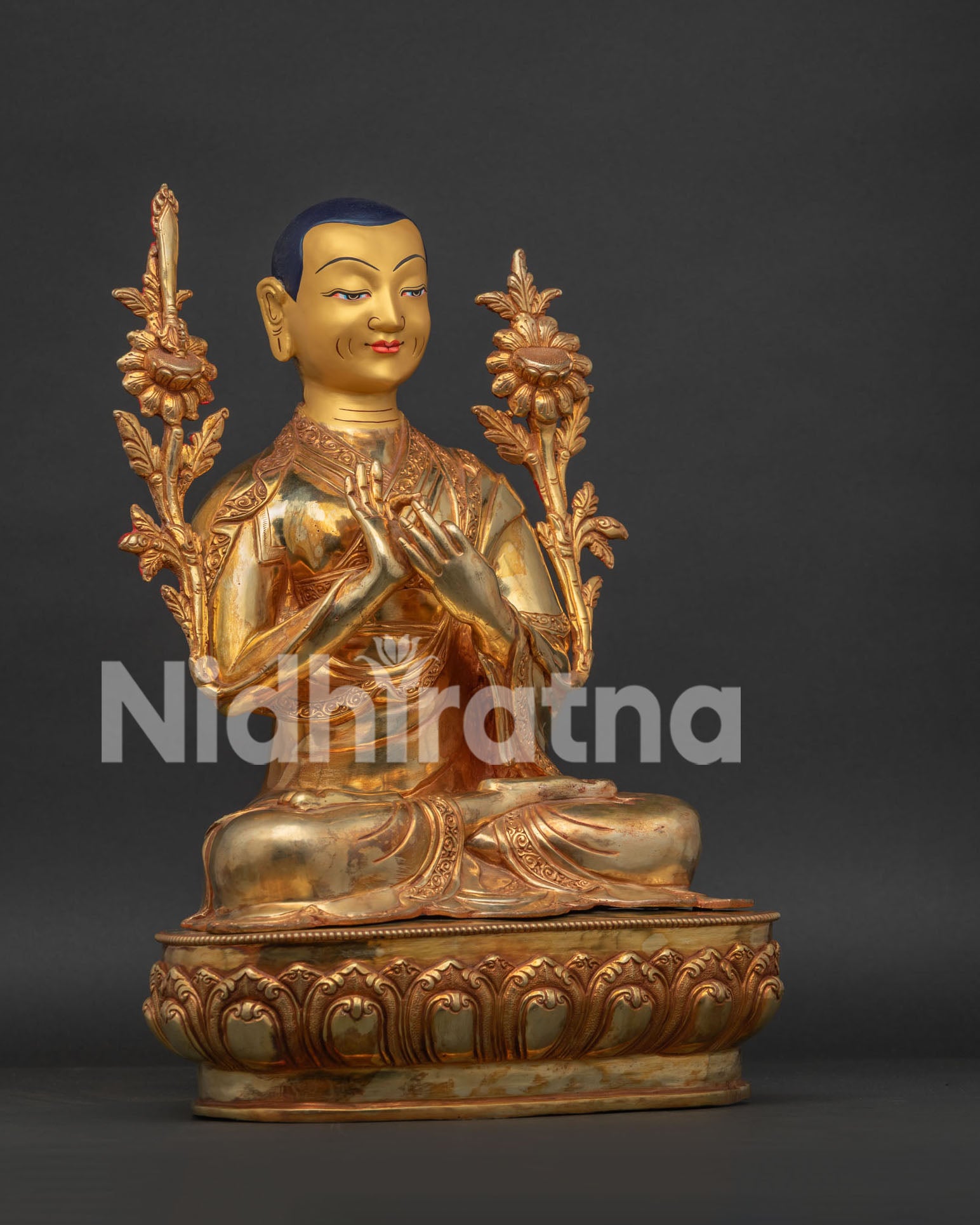 Je Tsongkhapa Set Statue | Founder of the Gelug Buddhist Tradition