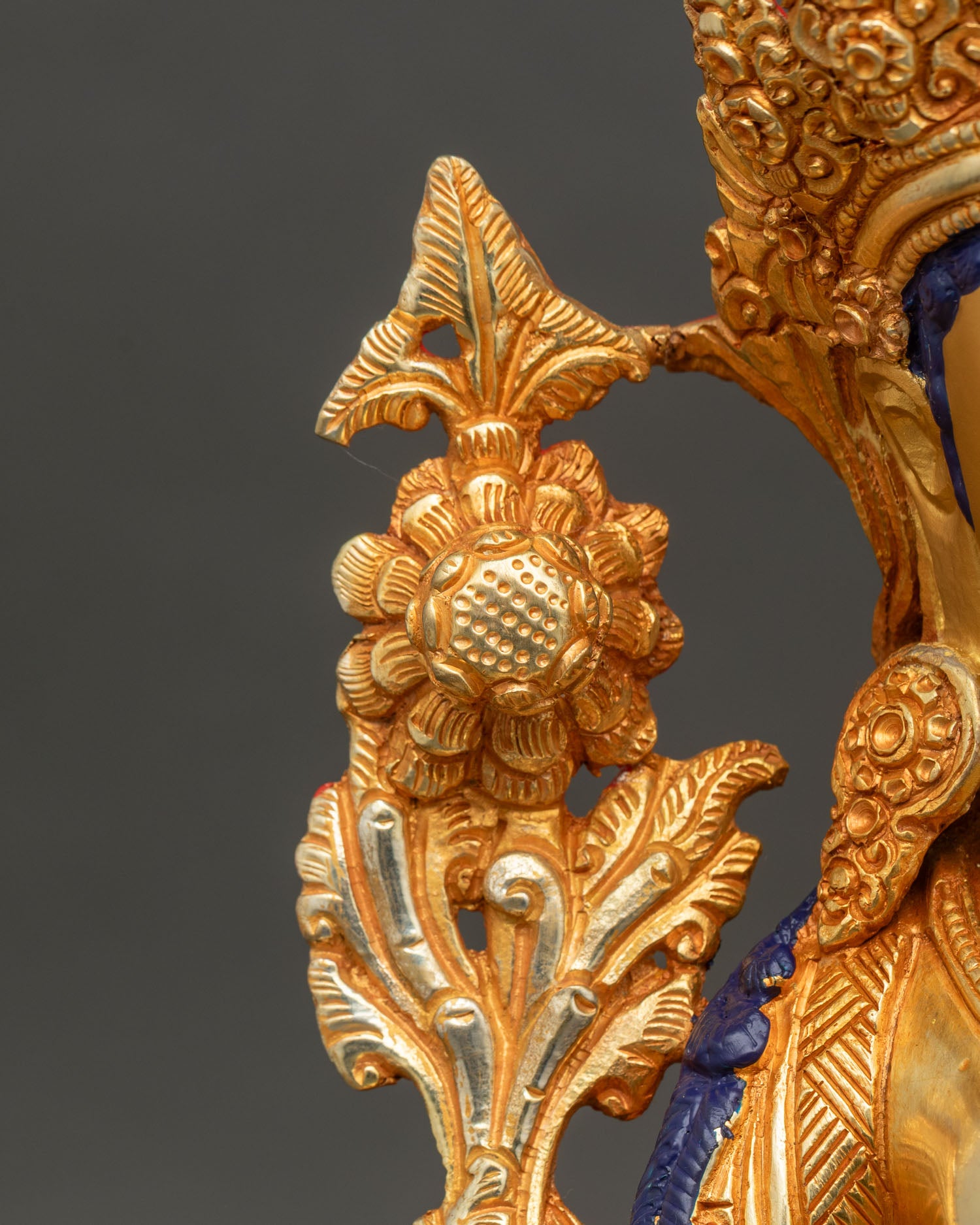 Green Tara Statue | 24K Gold Gilded Buddhist Art
