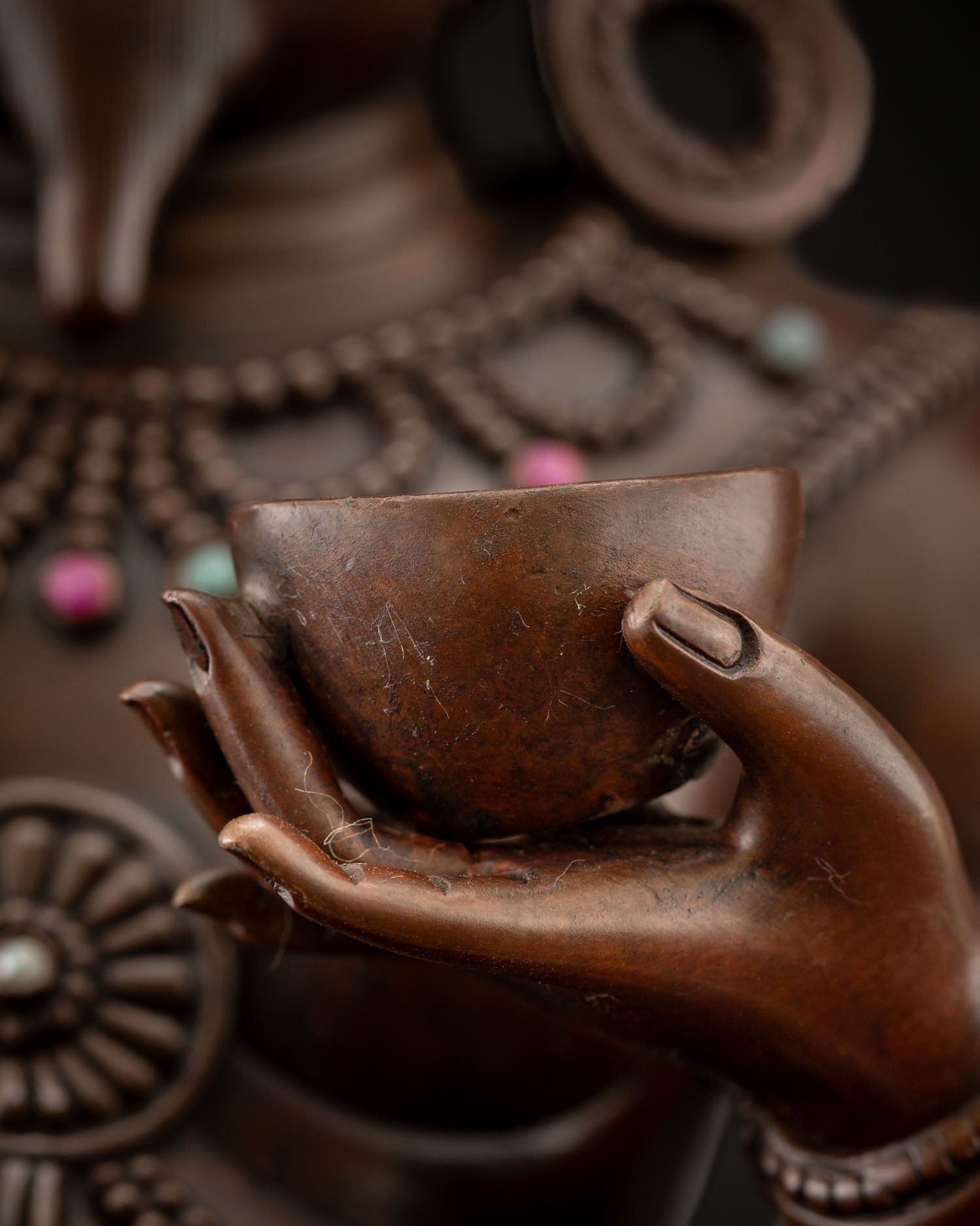 Mahasiddha Virupa Statue – Oxidized Copper Enlightened Yogi Sculpture
