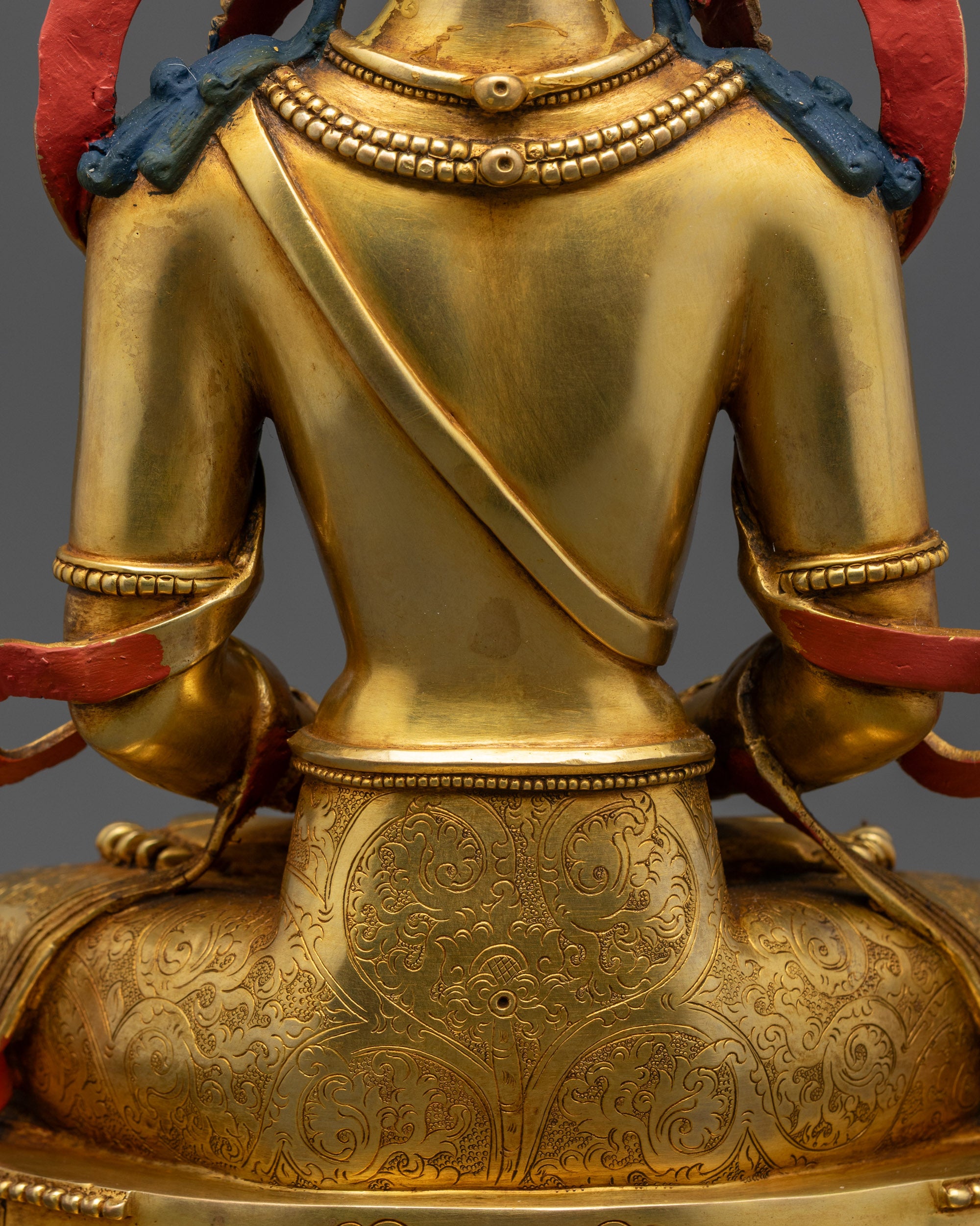 13" Buddhist Amitayus Statue | Nepalese Buddhist Artwork for Meditation