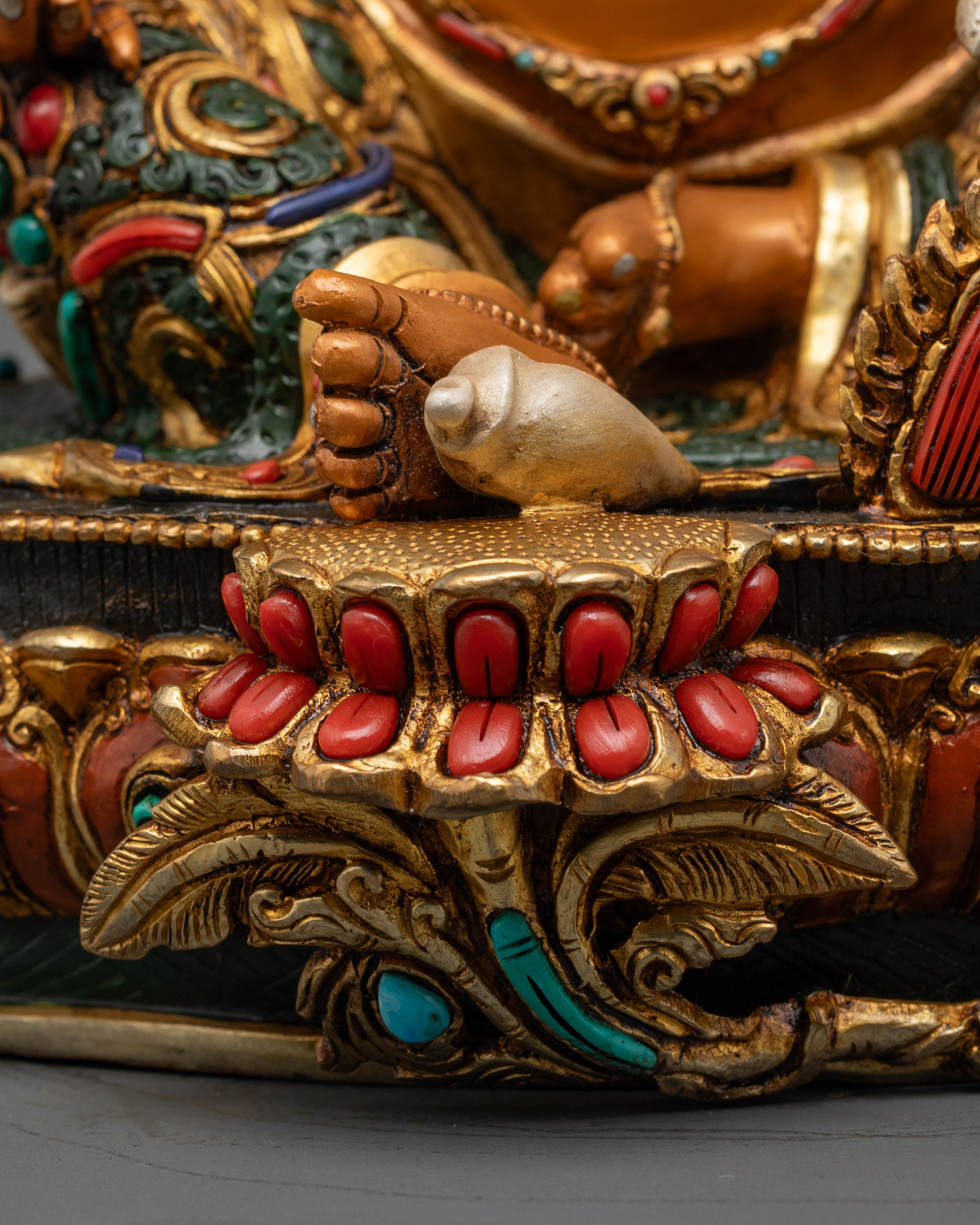 Yellow Dzambhala Statue | Handcrafted Wealth Deity for Home Decor