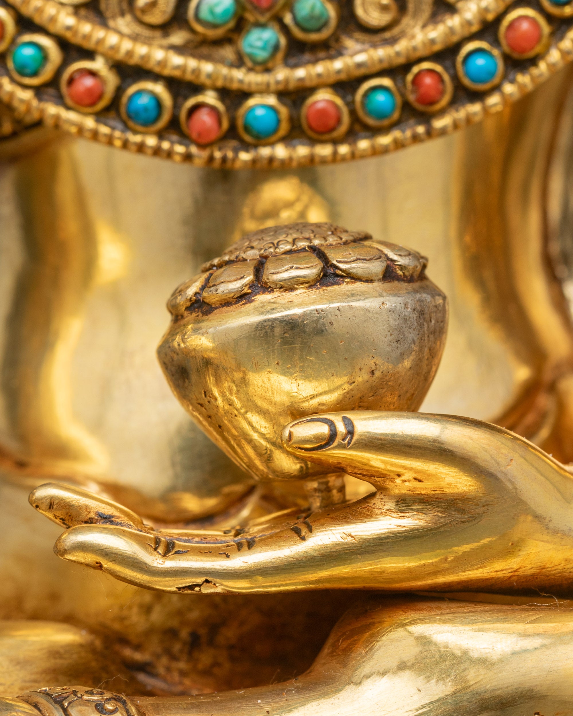 Handmade Jowo Rinpoche Statue from Nepal | Spiritual Decor & Altar