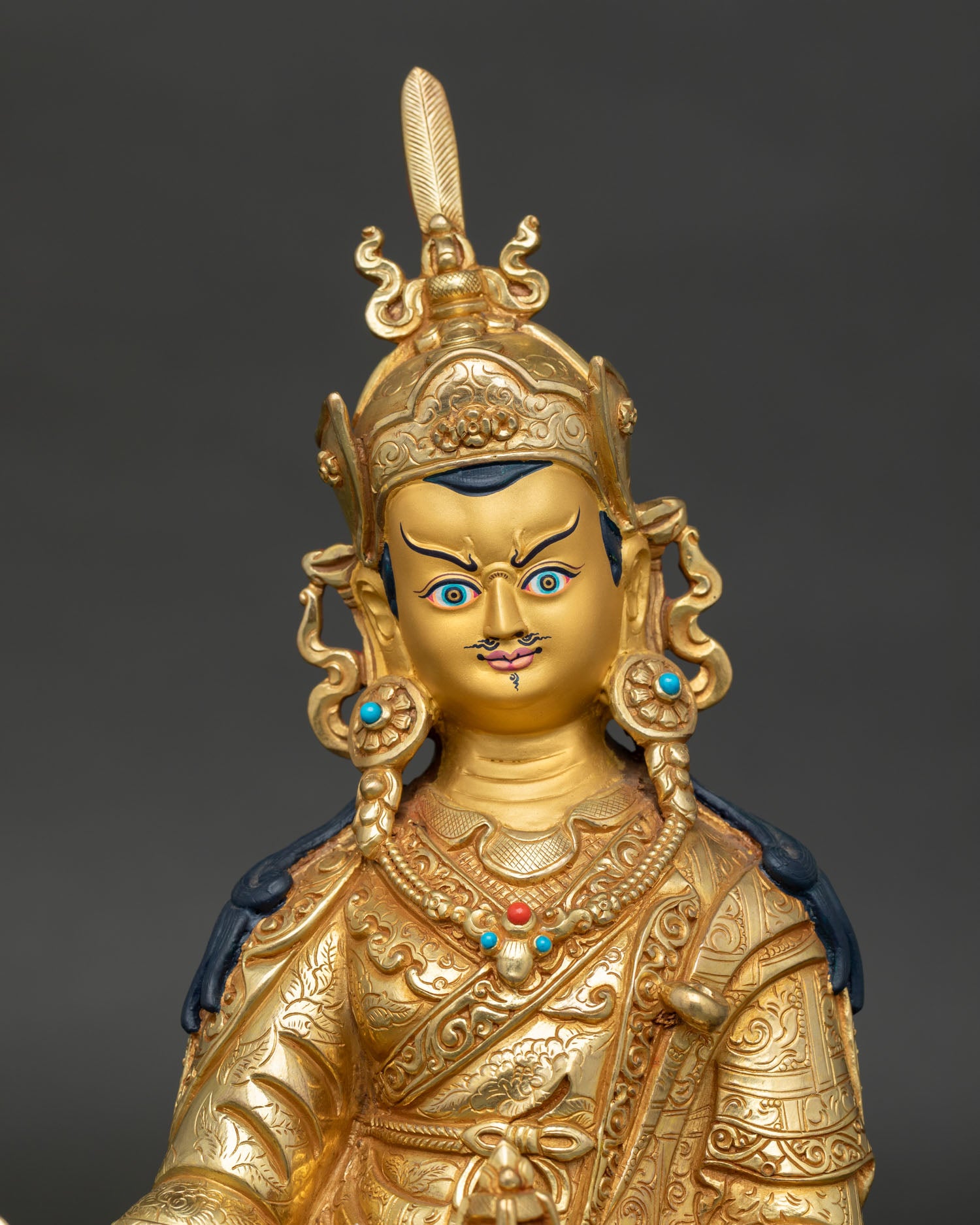 Handcrafted Guru Rinpoche Copper Statue | The Precious Master