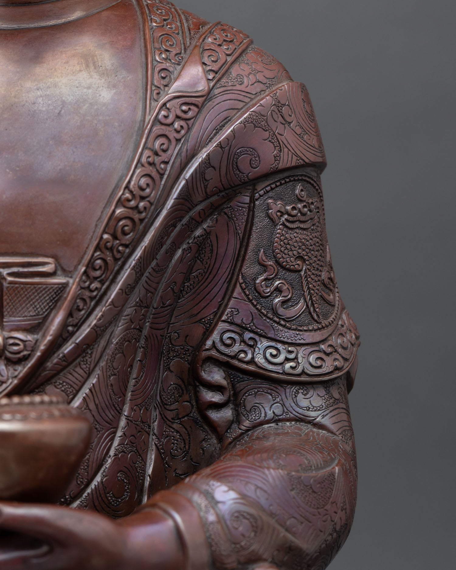 Oxidized Copper Shakyamuni Buddha Statue | Handcrafted in Nepal
