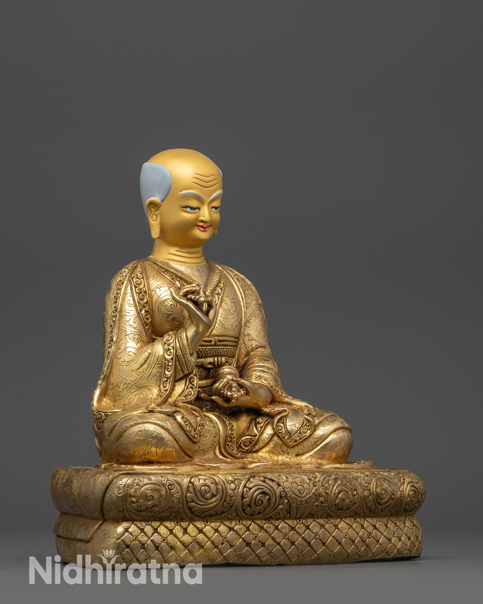 Five Shakya Masters Statue Set | Handcrafted Buddhist Deities from Nepal