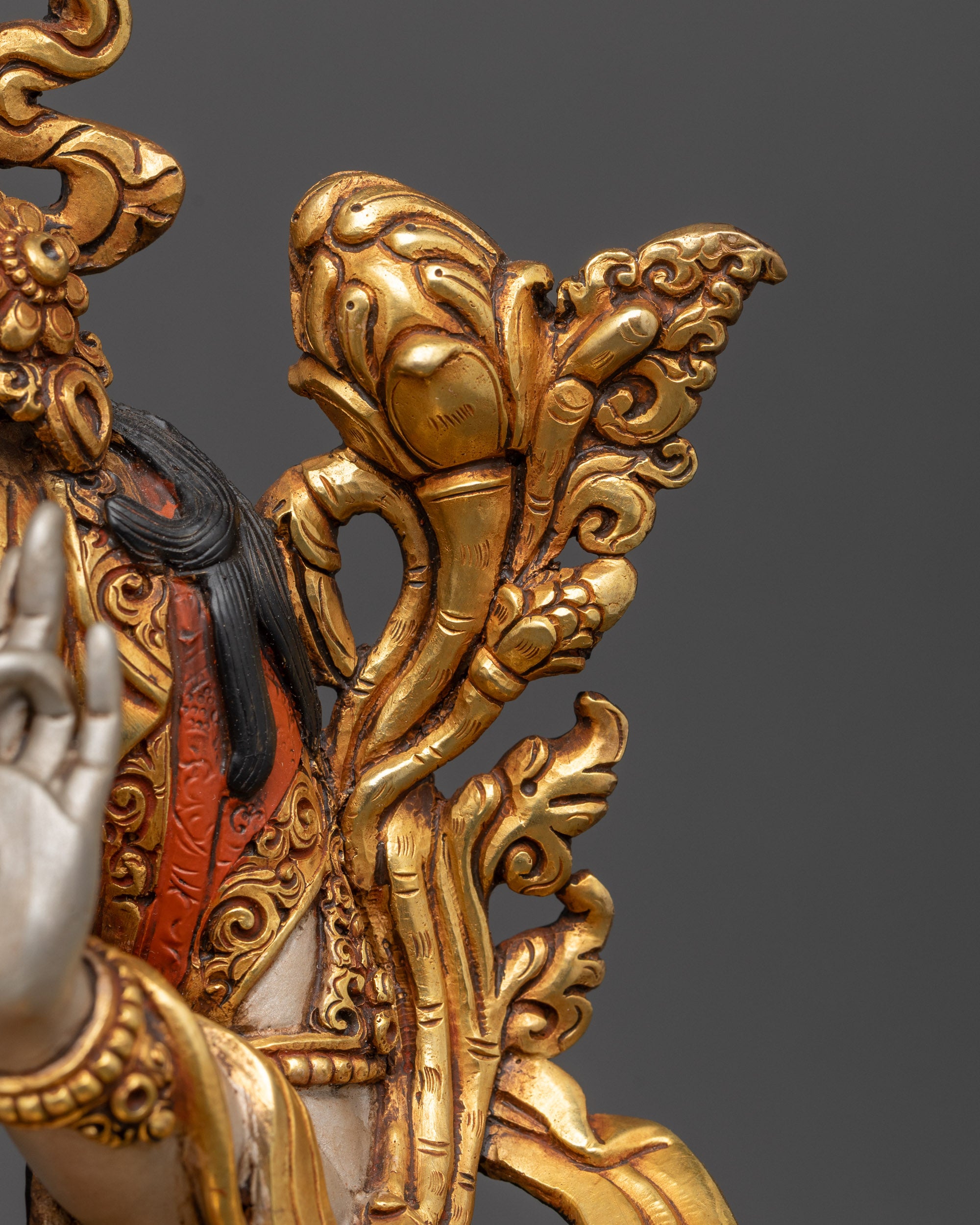 Handcrafted Buddhist White Tara Sculpture | Meditation & Devotional Idol