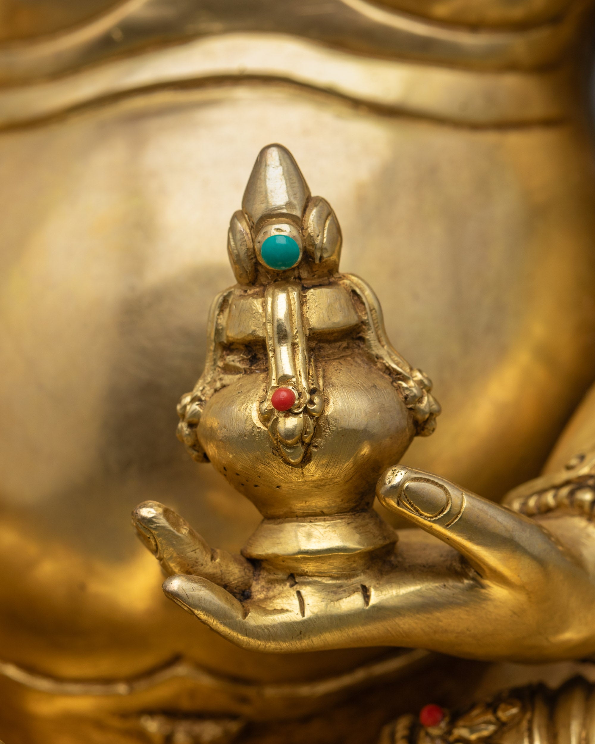 Premium Thangtong Gyalpo Statue | 24K Gold Gilded Mahasiddha Sculpture