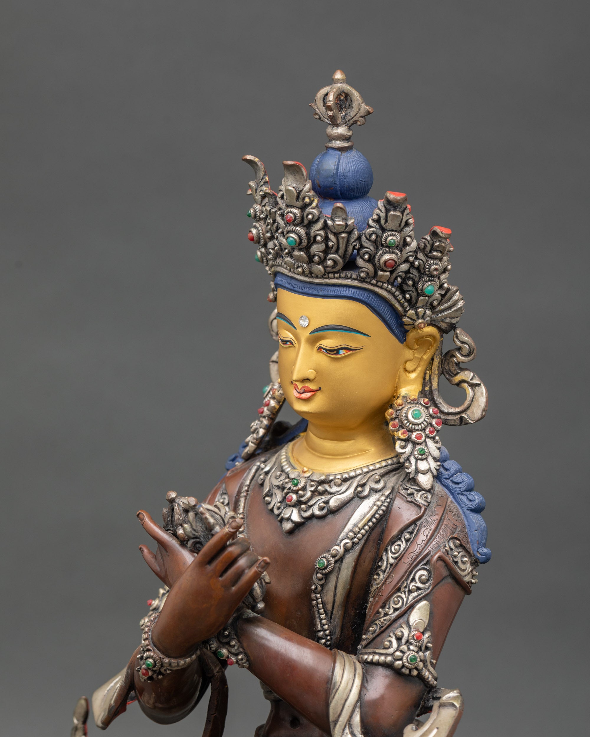 Vajradhara Statue | Oxidized Buddha Figurine for Devotional Practice