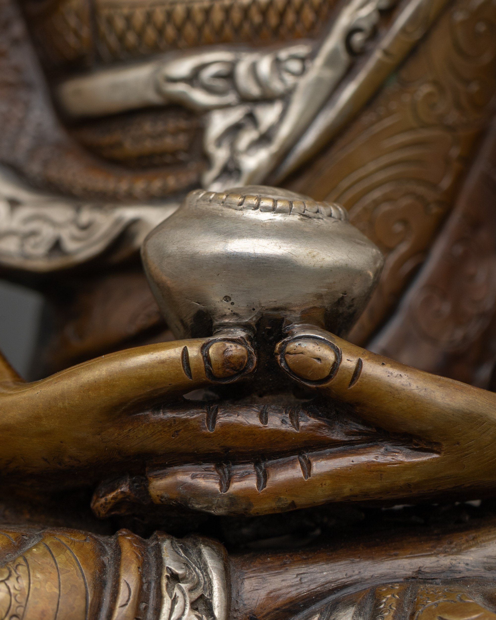 Traditional Amitabha Buddha Statue Handmade in Nepal | Sacred Buddha Statue