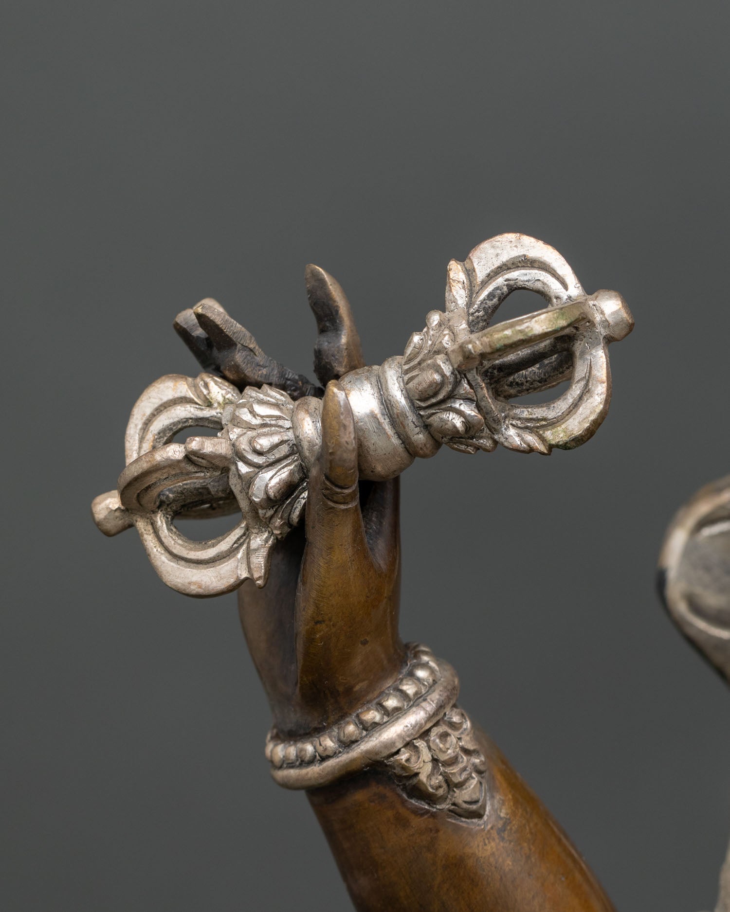 Oxidized Copper Vajrapani Statue | Sacred Tibetan Buddhist Sculpture