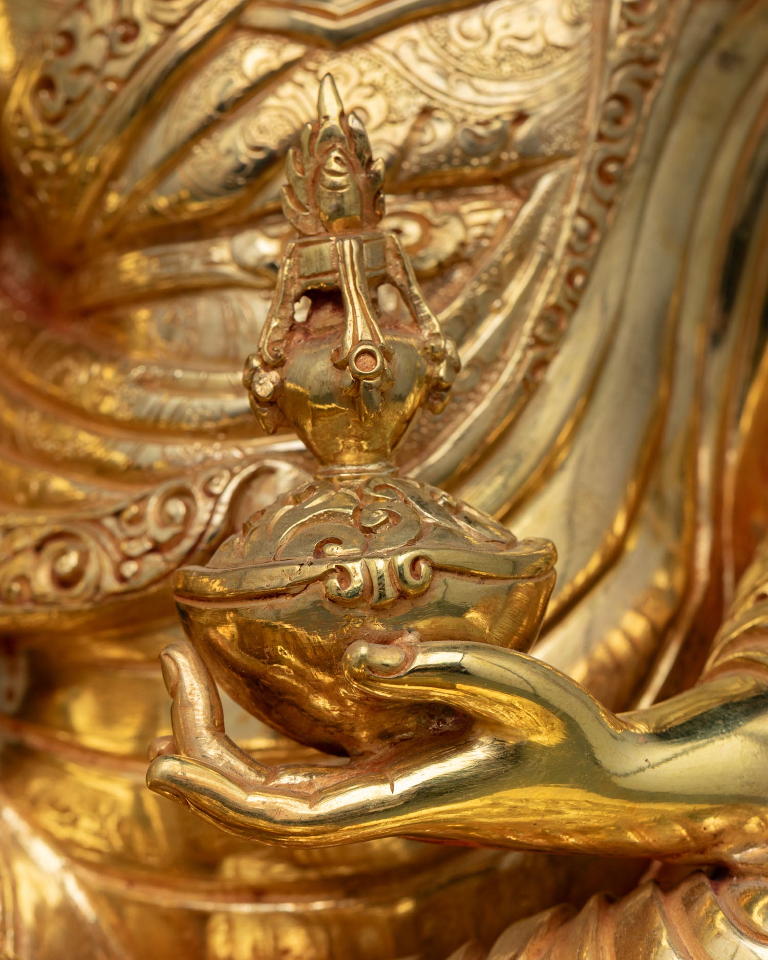 Traditional Guru Rinpoche (Padmasambhava) Statue | Handmade in Nepal