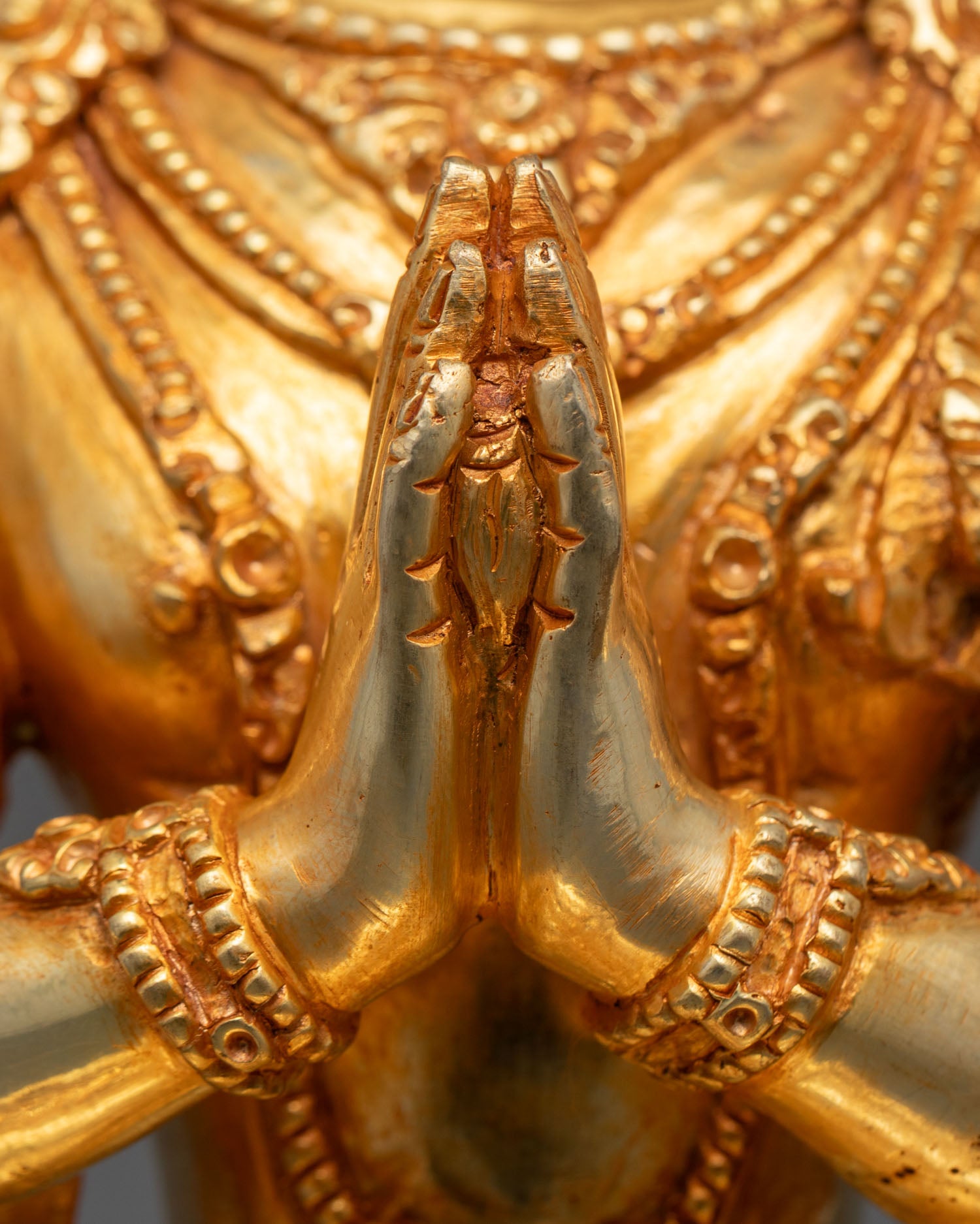 Four-Armed Chenrezig Statue - Handcrafted in Nepal