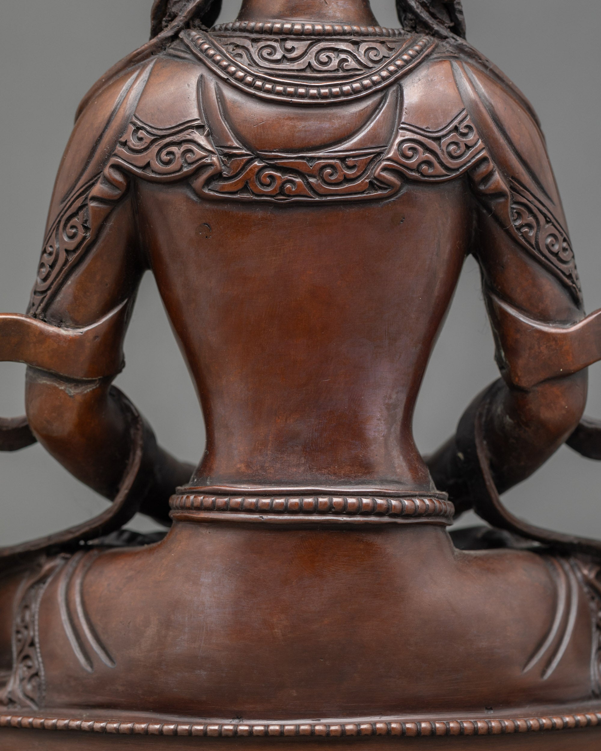 Amitayus Statue | Handcrafted Oxidized Nepalese Buddhist Copper Idol